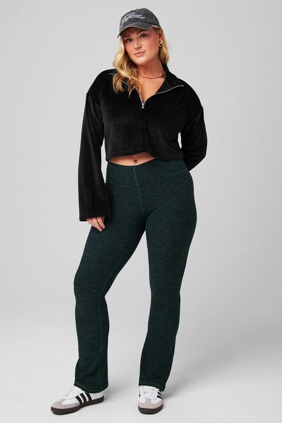 Plush Rib Half Zip Sweatshirt Product Image