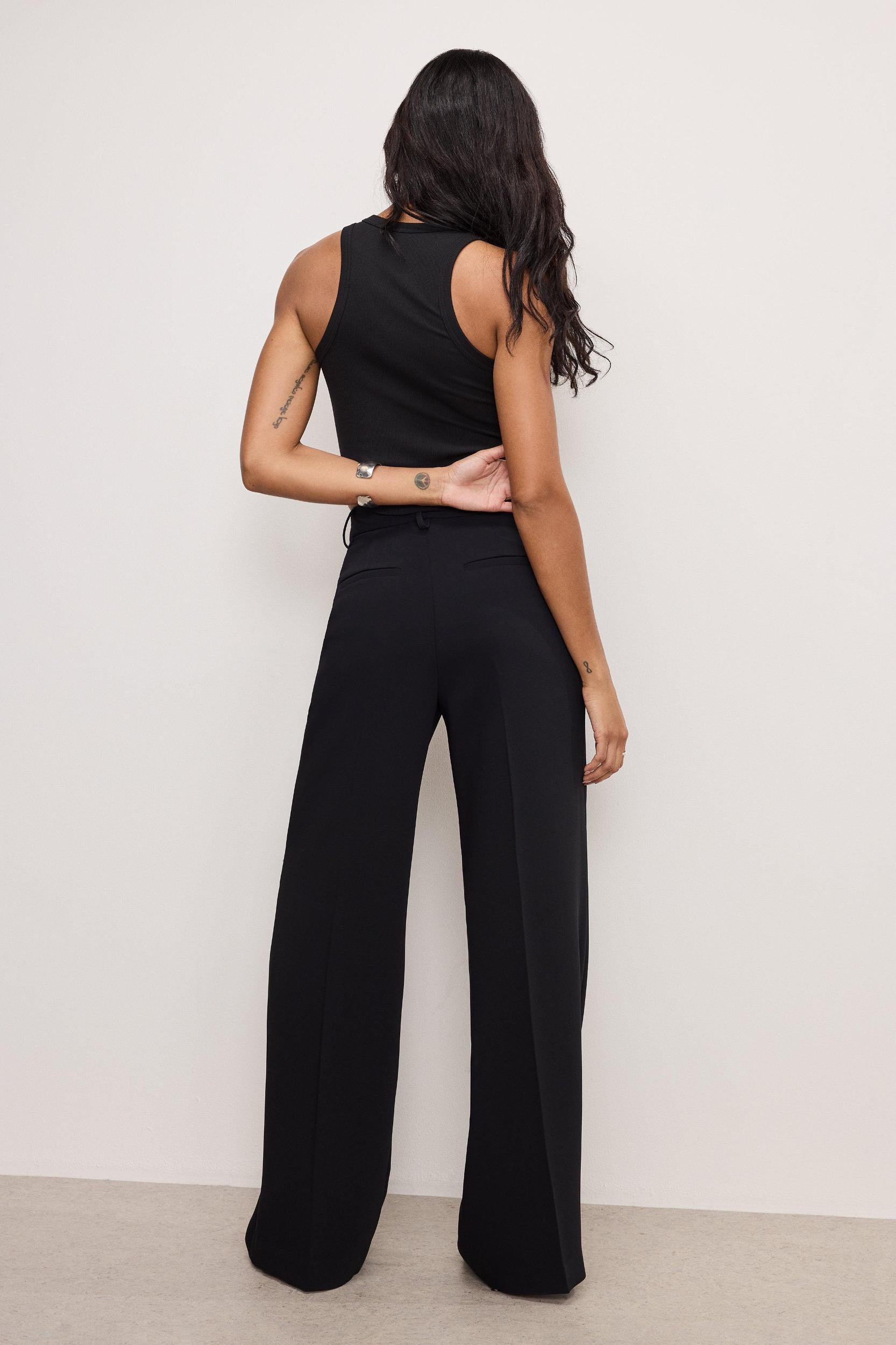 LUXE SUITING TROUSERS | BLACK001 Product Image