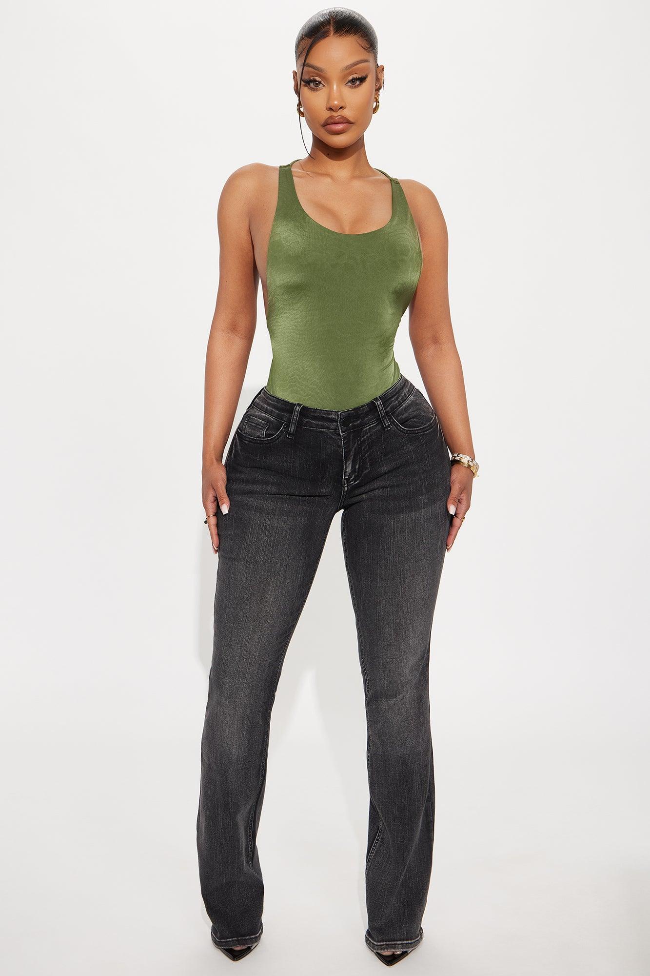 Martina Double Lined Bodysuit - Olive Female Product Image