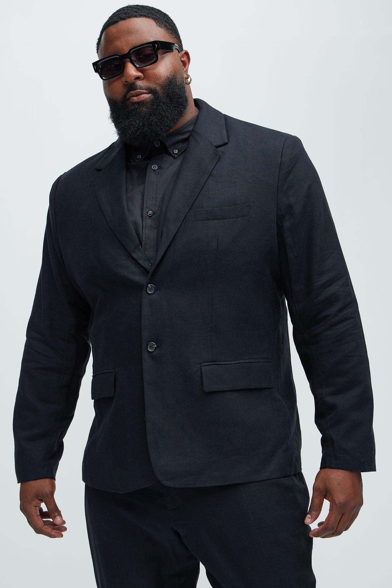 Bahamas Linen Suit Jacket - Black Product Image