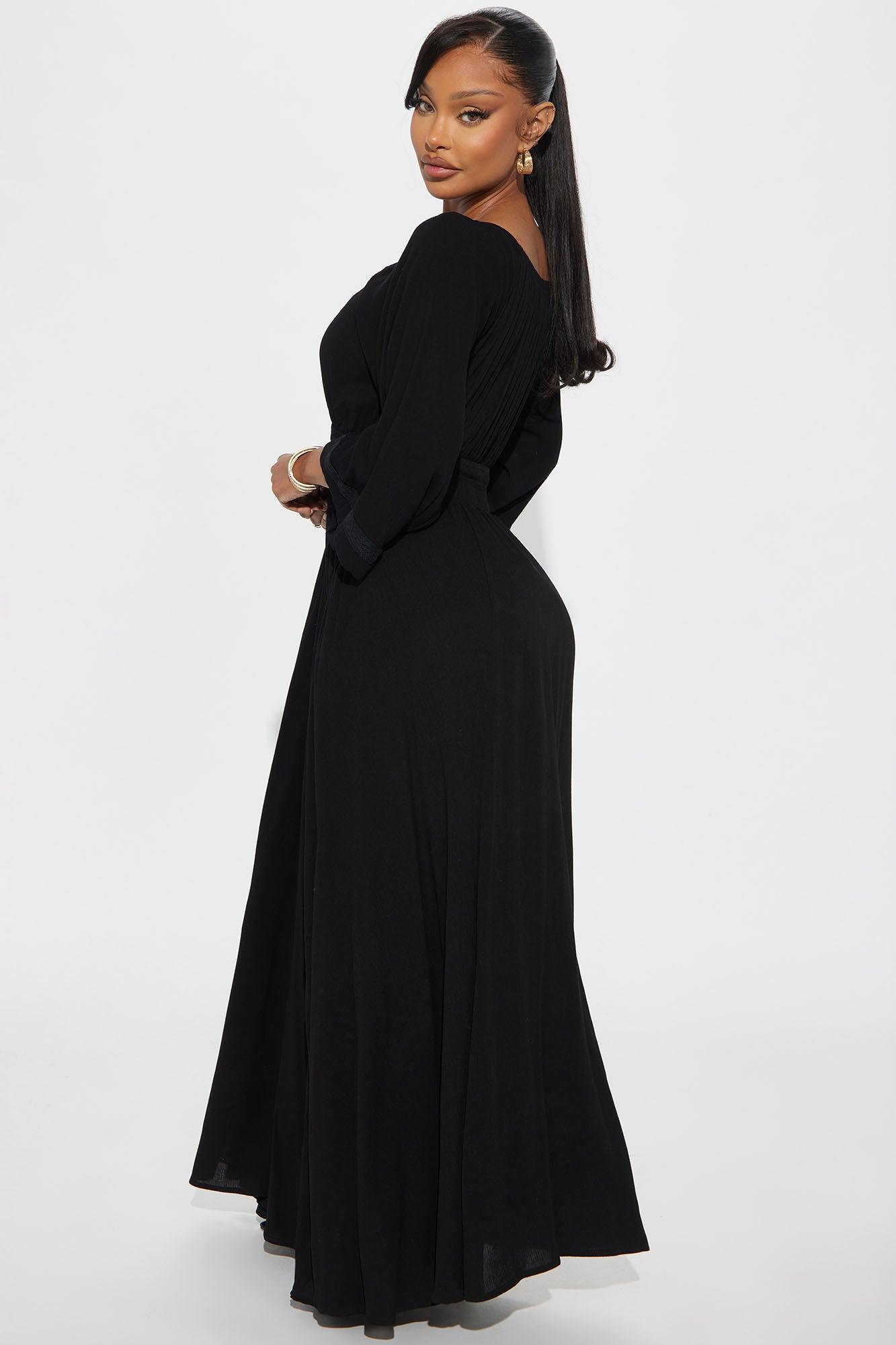 Sharon Flowy Maxi Dress - Black Product Image