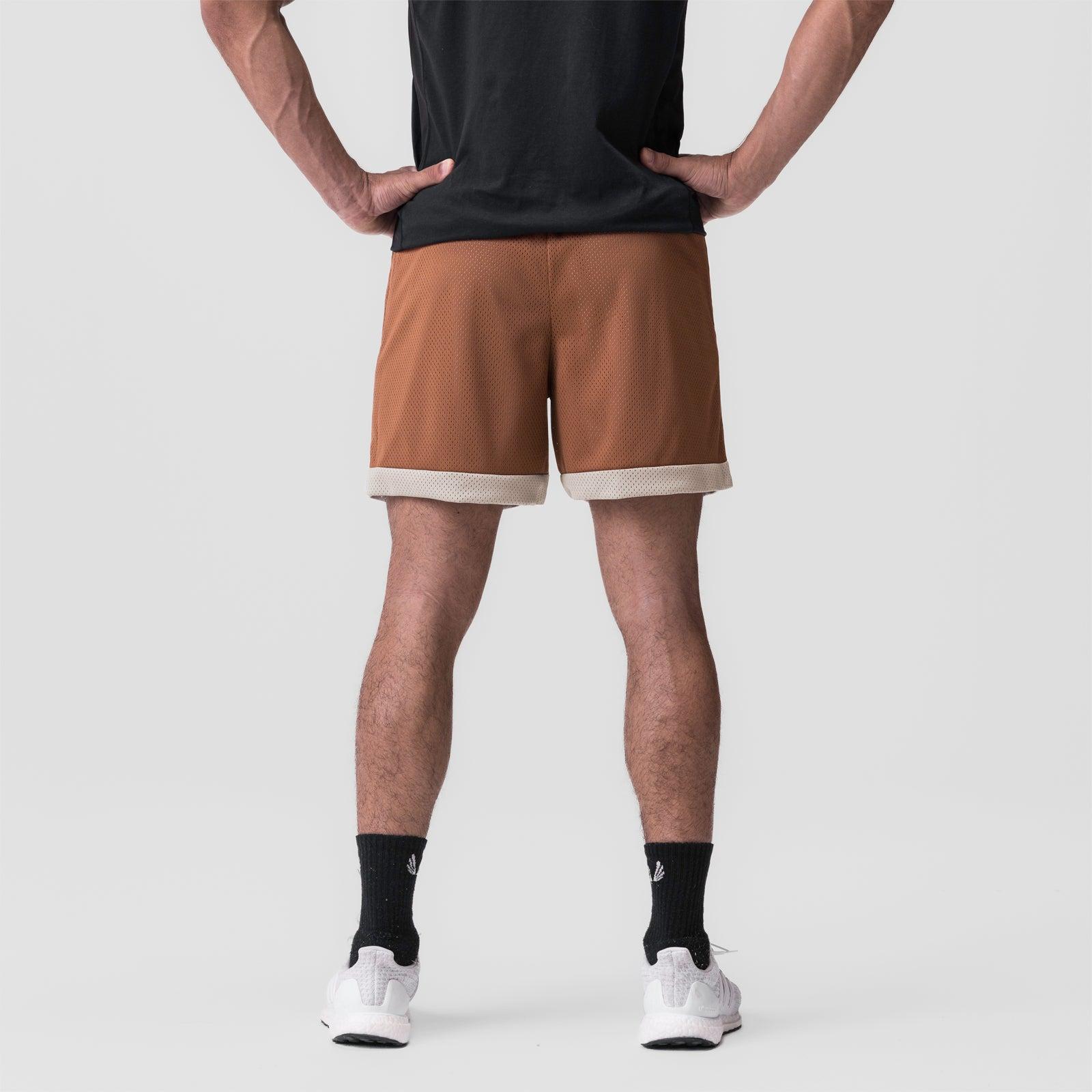 0795. SilverPlus™ Mesh Reversible Short - Rust/Beige Male Product Image