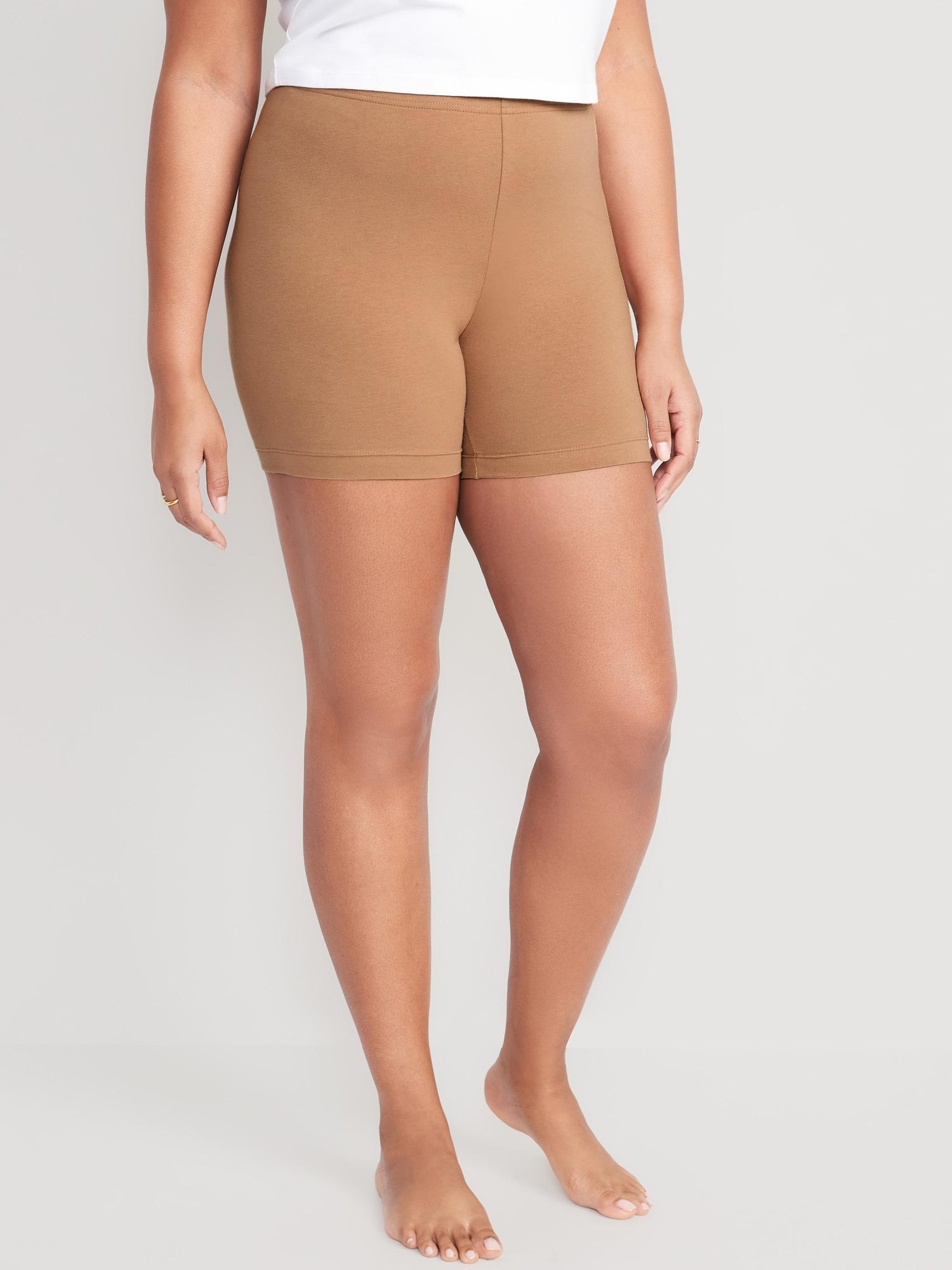 High-Waisted Jersey Biker Shorts -- 6-inch inseam Product Image