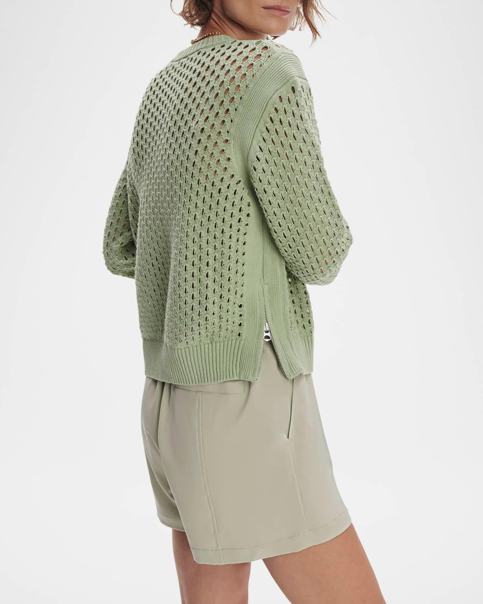 Hains Mesh-Knit Crewneck Pullover Product Image