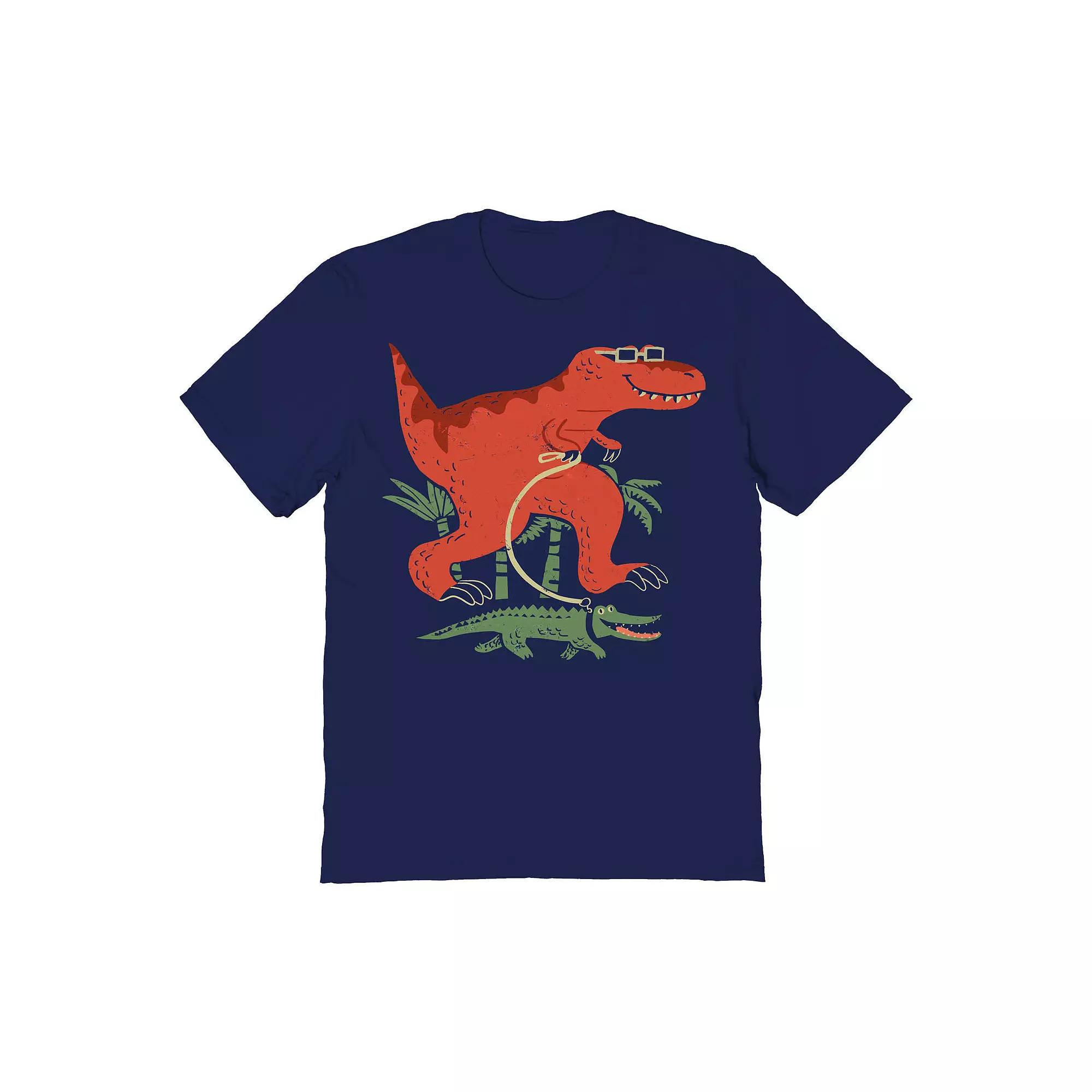 Men's COLAB89 by Threadless Dinosaurs Best Friend Graphic Tee, Size: Medium, Blue Product Image