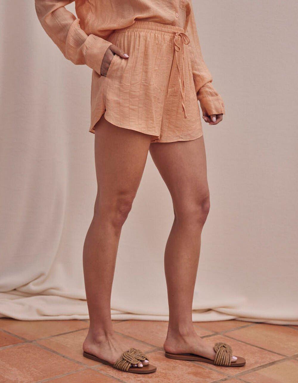 WEST OF MELROSE Textured Pull On Womens Shorts - PEACH Product Image