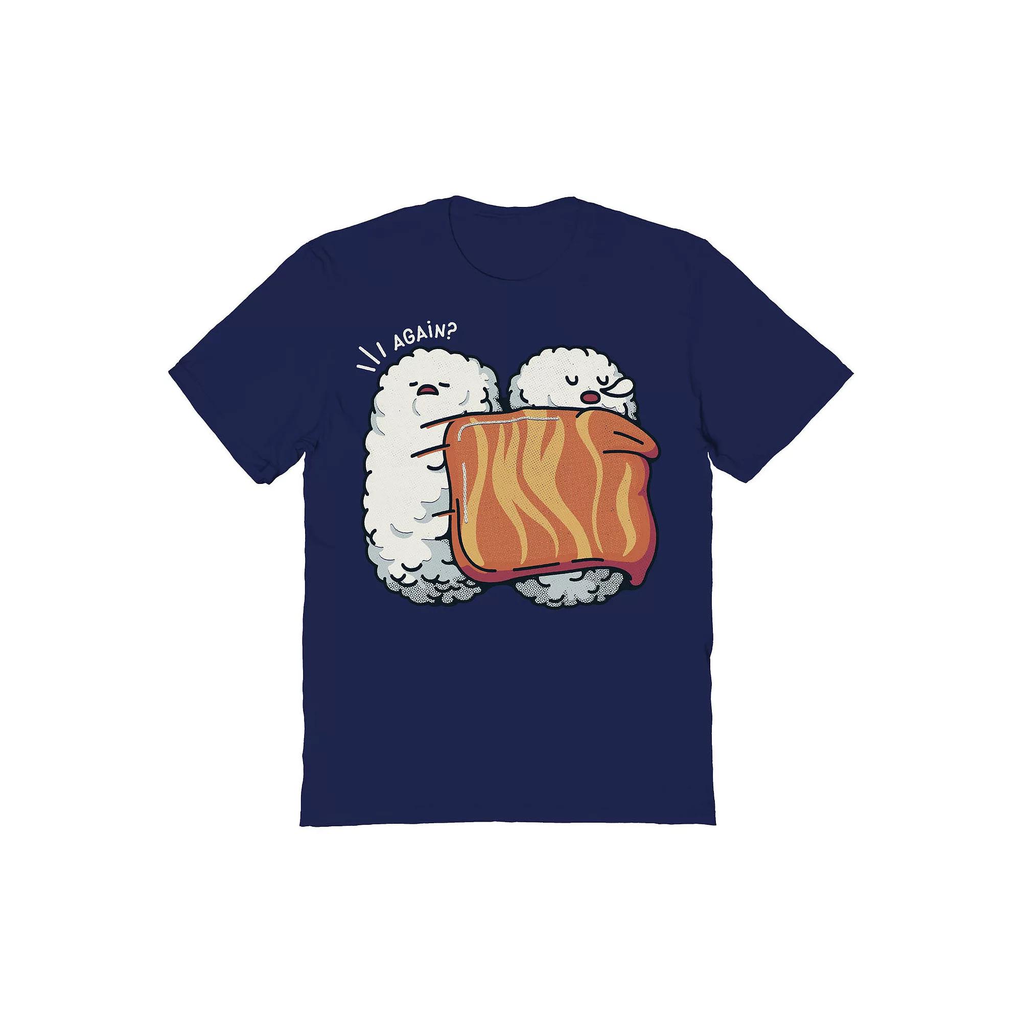 Men's COLAB89 by Threadless Sleeping Sushi Again Graphic Tee, Size: Small, Blue Product Image