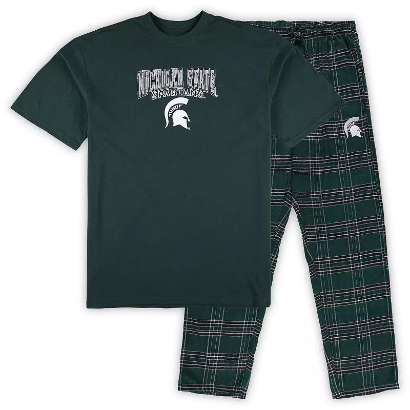 Men's Profile Green Michigan State Spartans Big & Tall 2-Pack T-Shirt & Flannel Pants Set,  Product Image