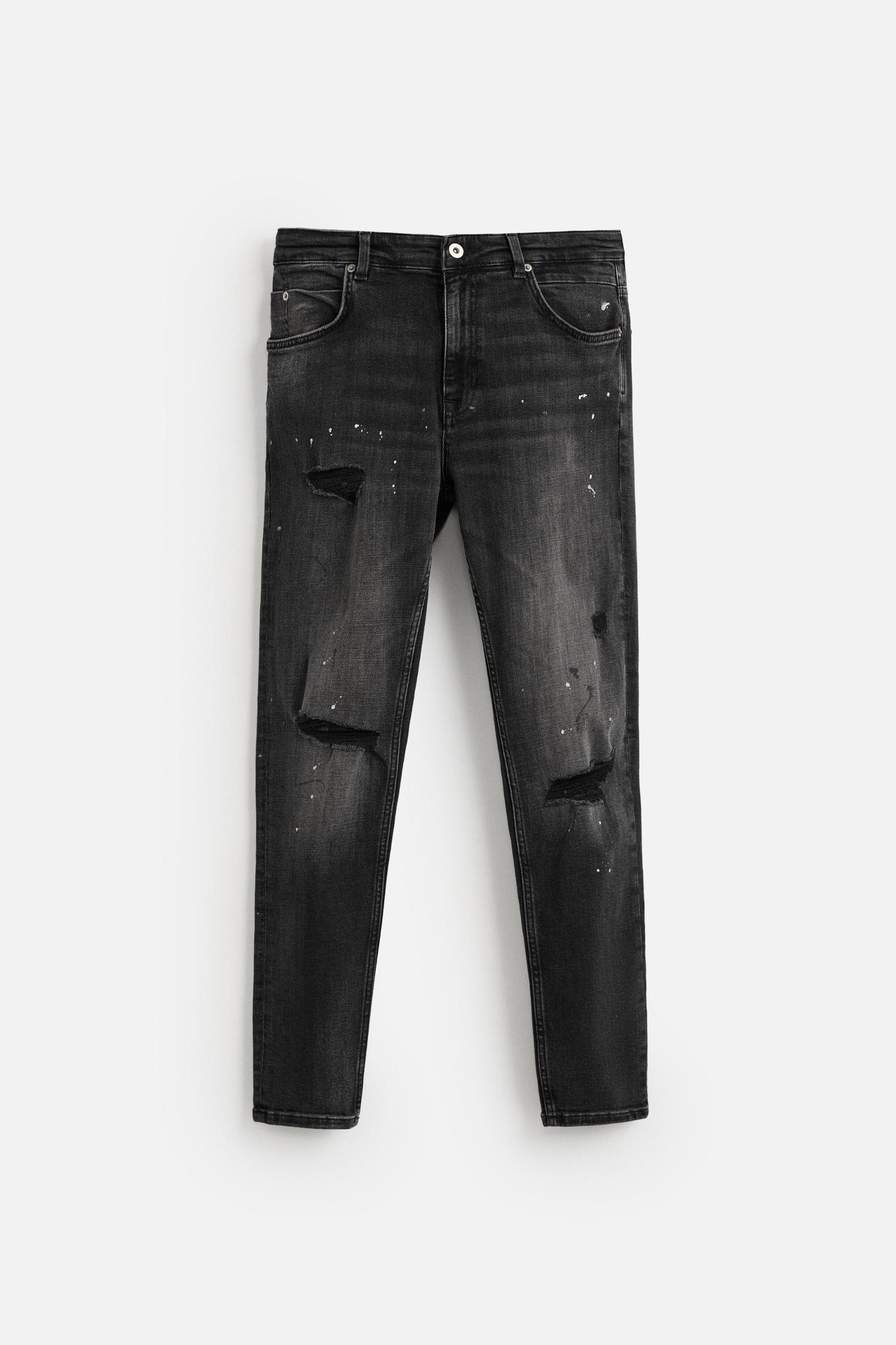 RIPPED SKINNY FIT JEANS Product Image