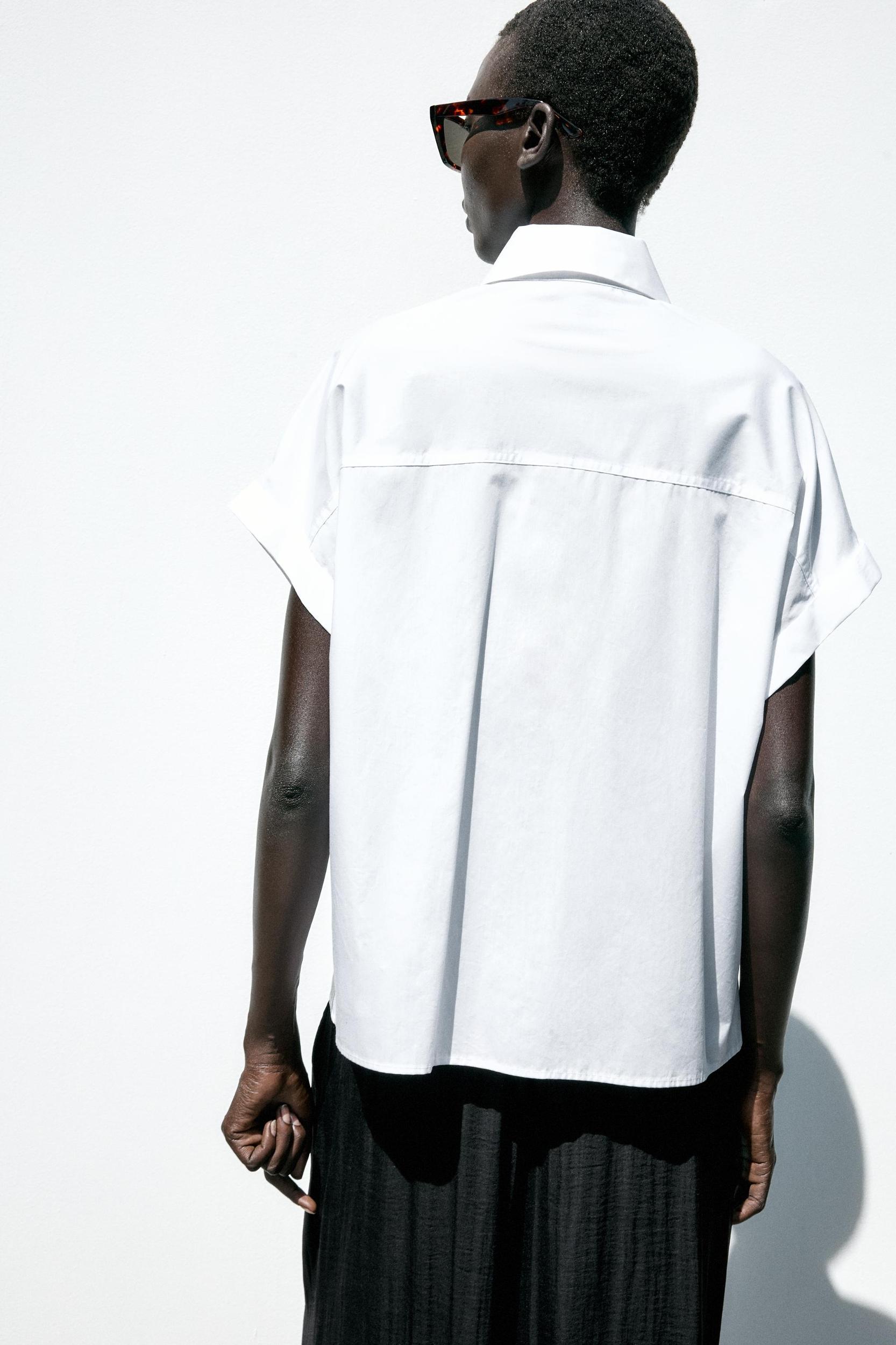 JEWEL COLLAR POPLIN SHIRT Product Image