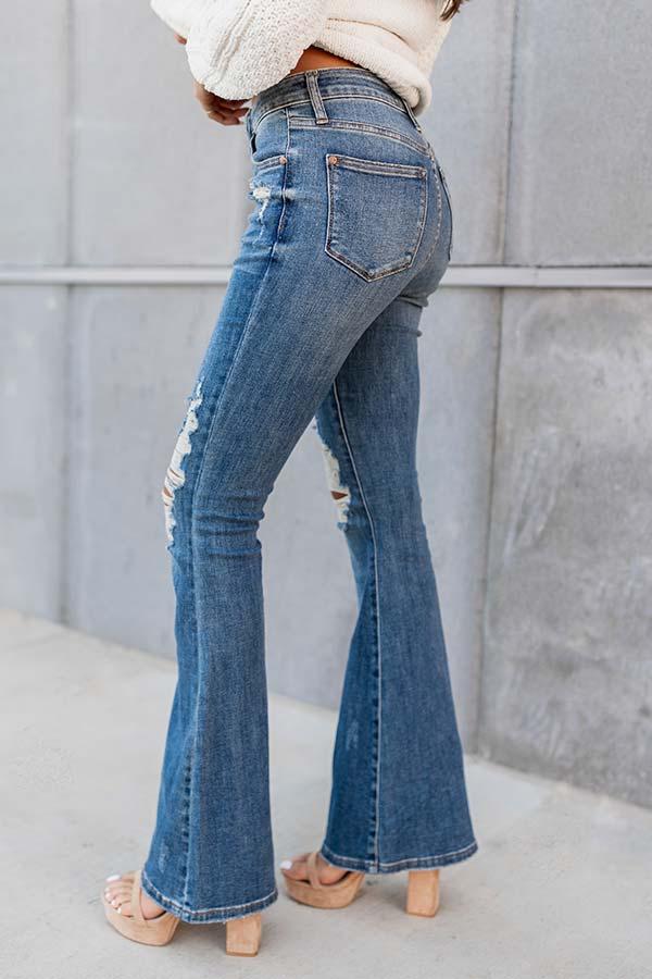 Judy Blue The Athena High Waist Distressed Flare Product Image