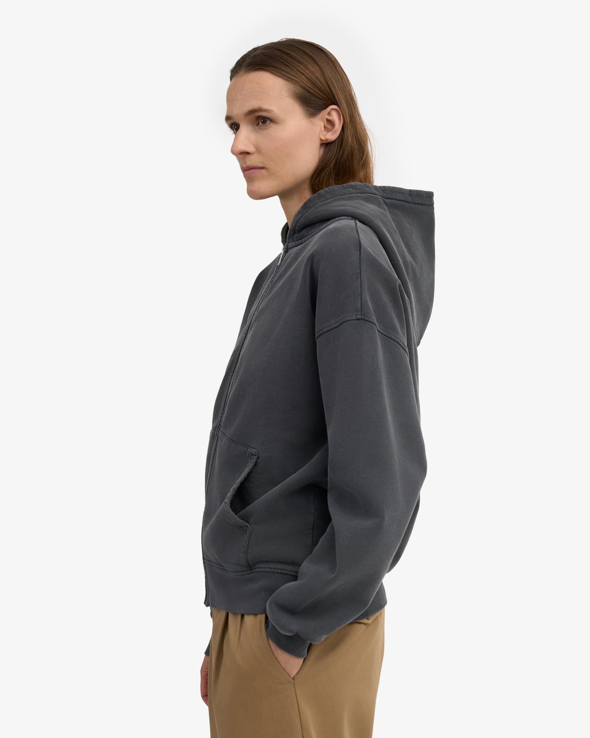 Organic Oversized Zip Hood - Ivory White Product Image