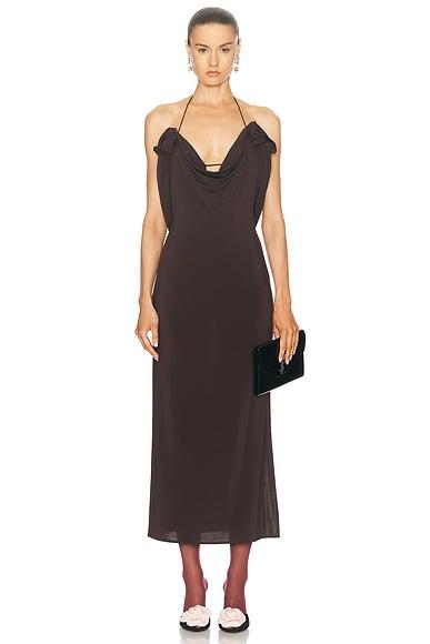 Cowl Neck Long Dress Product Image