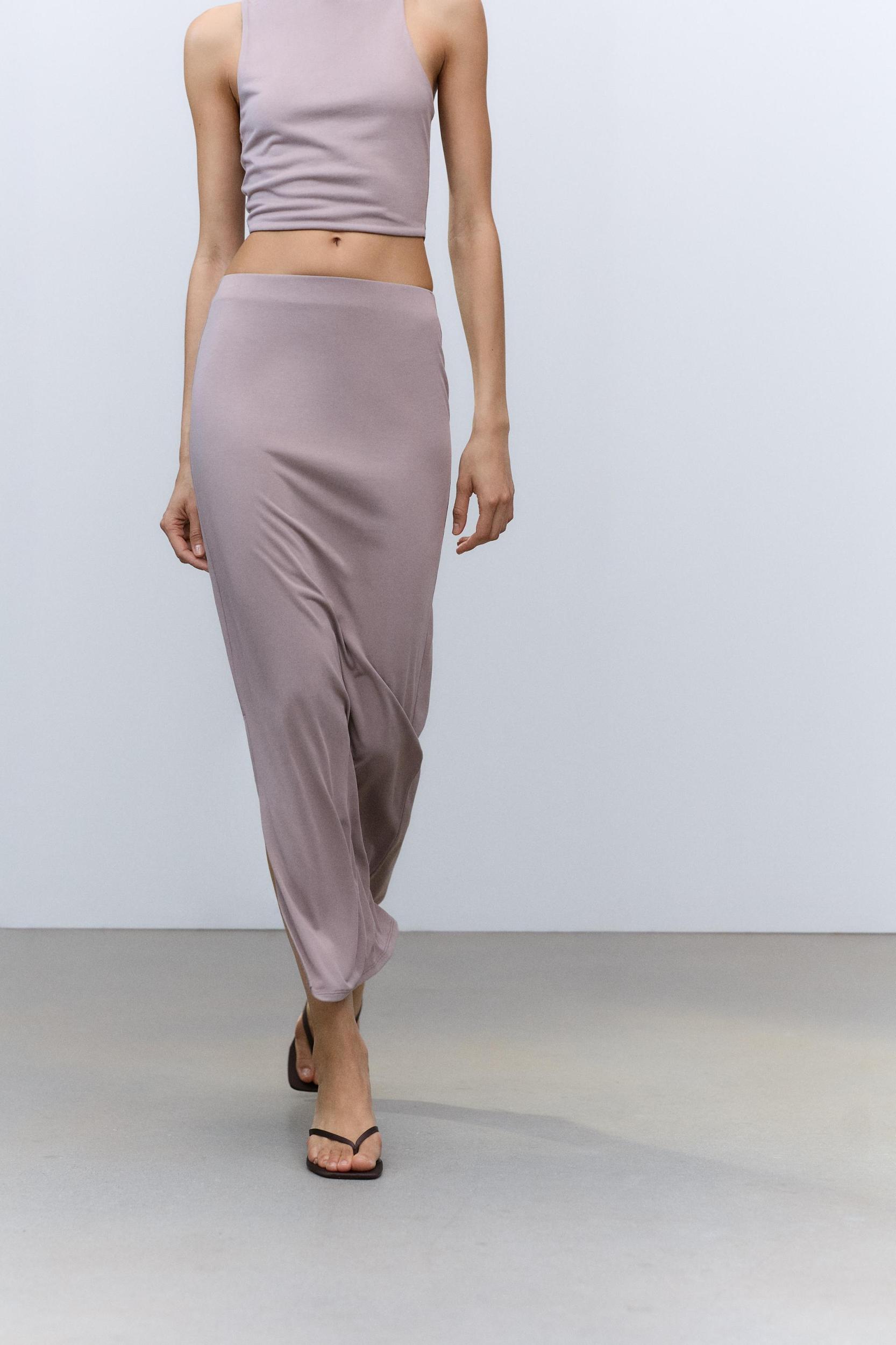 FLOWY MIDI SKIRT Product Image