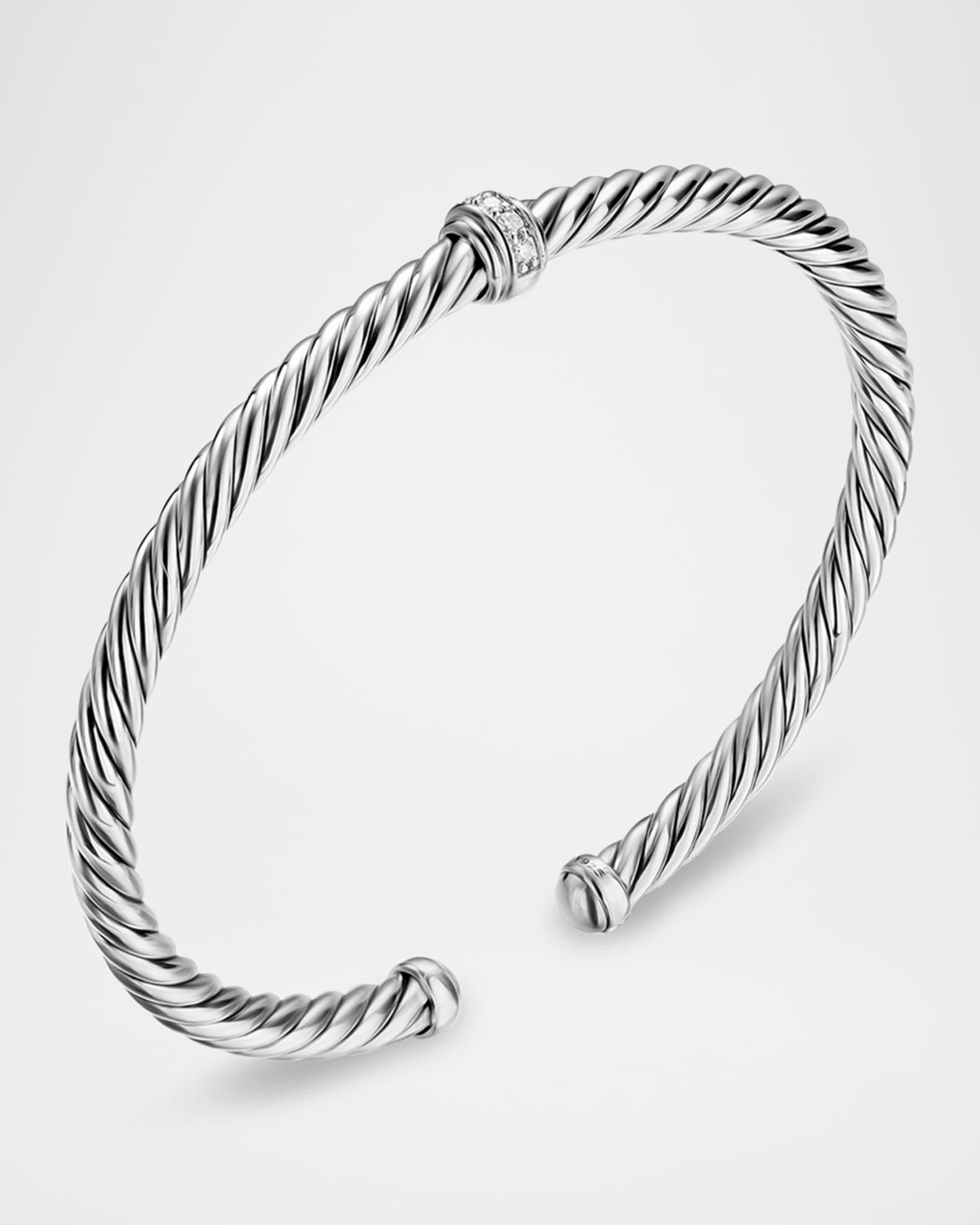 DY Mercer Triple Ring Earrings with Diamonds in 18K Gold, 35mm Product Image