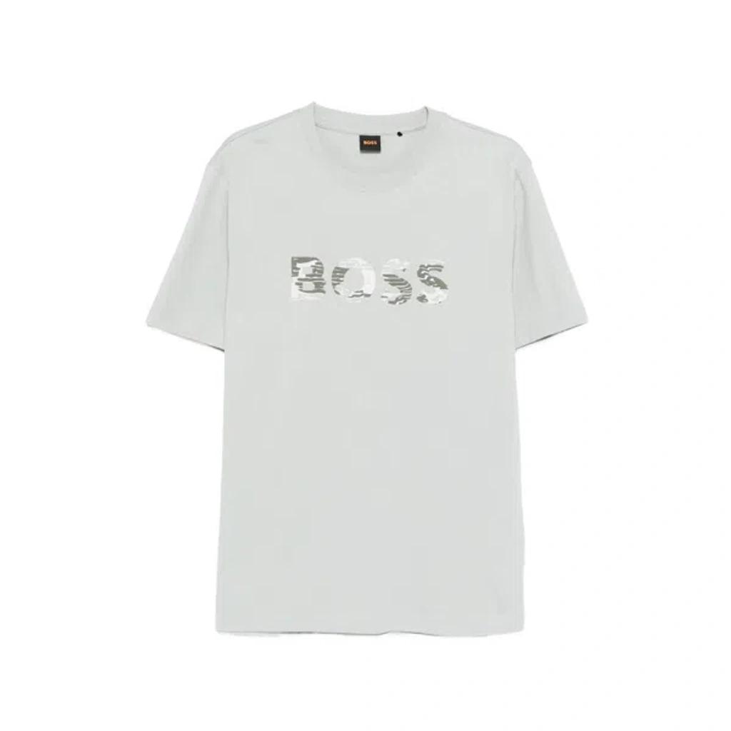 HUGO BOSS Logo-detail T-shirt In Gray Product Image