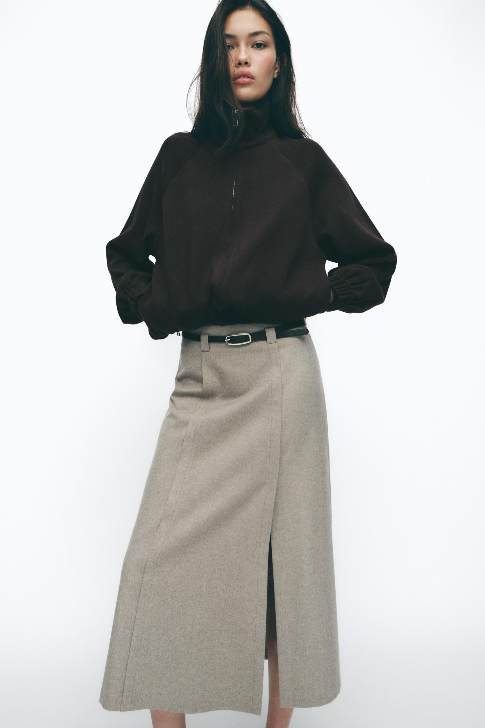MIDI SKIRT WITH BELT Product Image