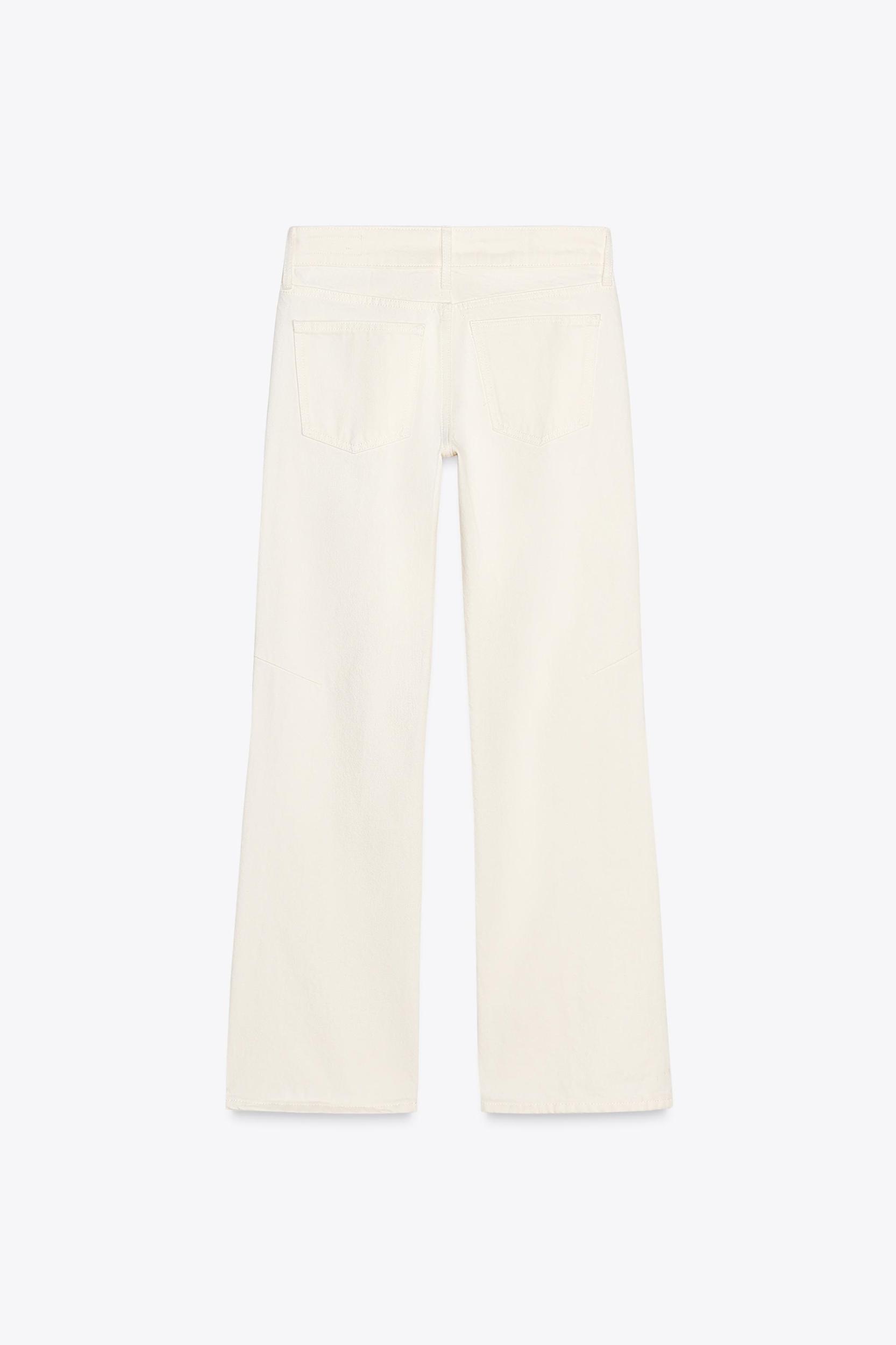 ZW COLLECTION FLARE MID-RISE JEANS WITH TIES Product Image