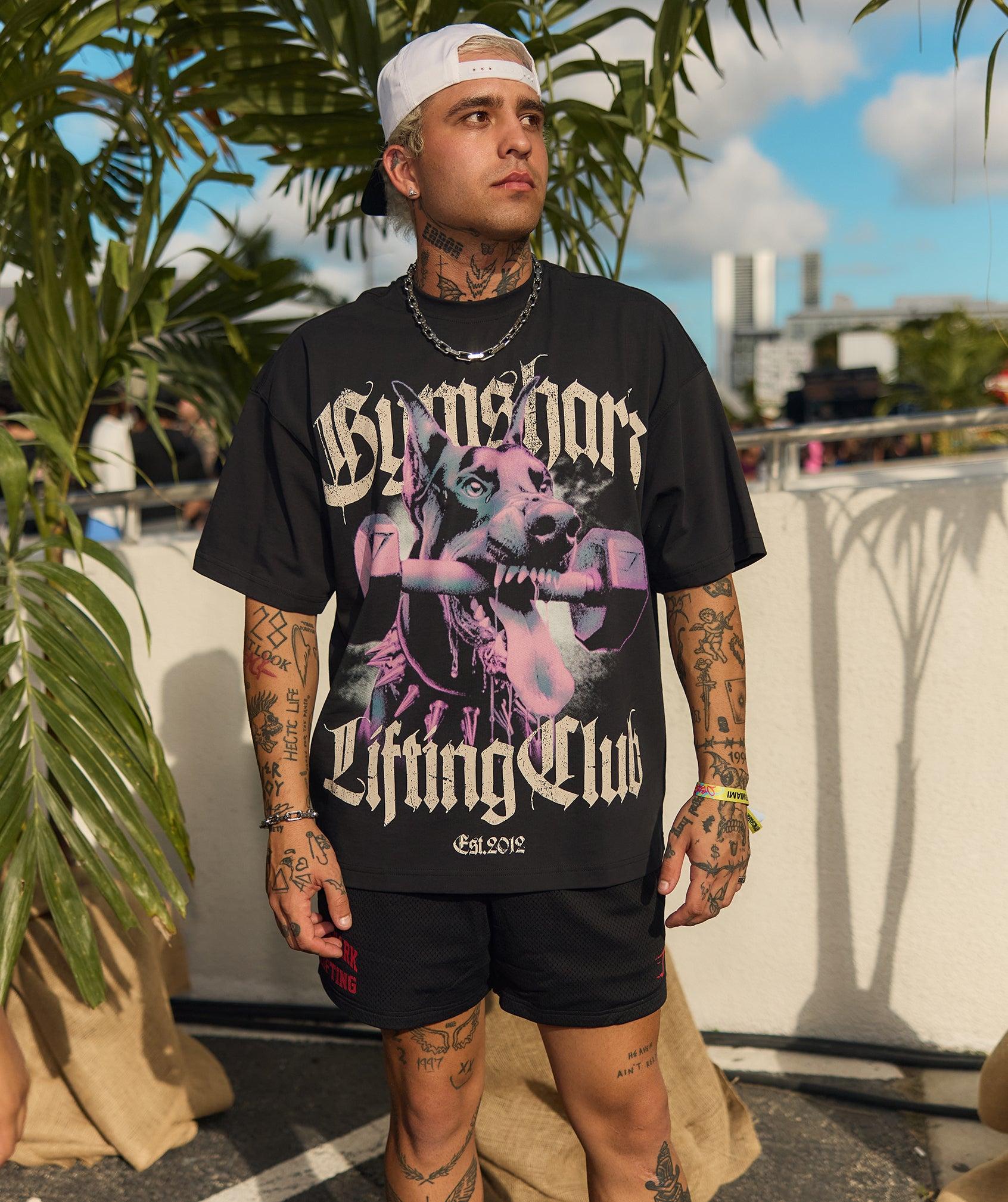 Gymshark Doberman Graphic T-Shirt - Black Male Product Image