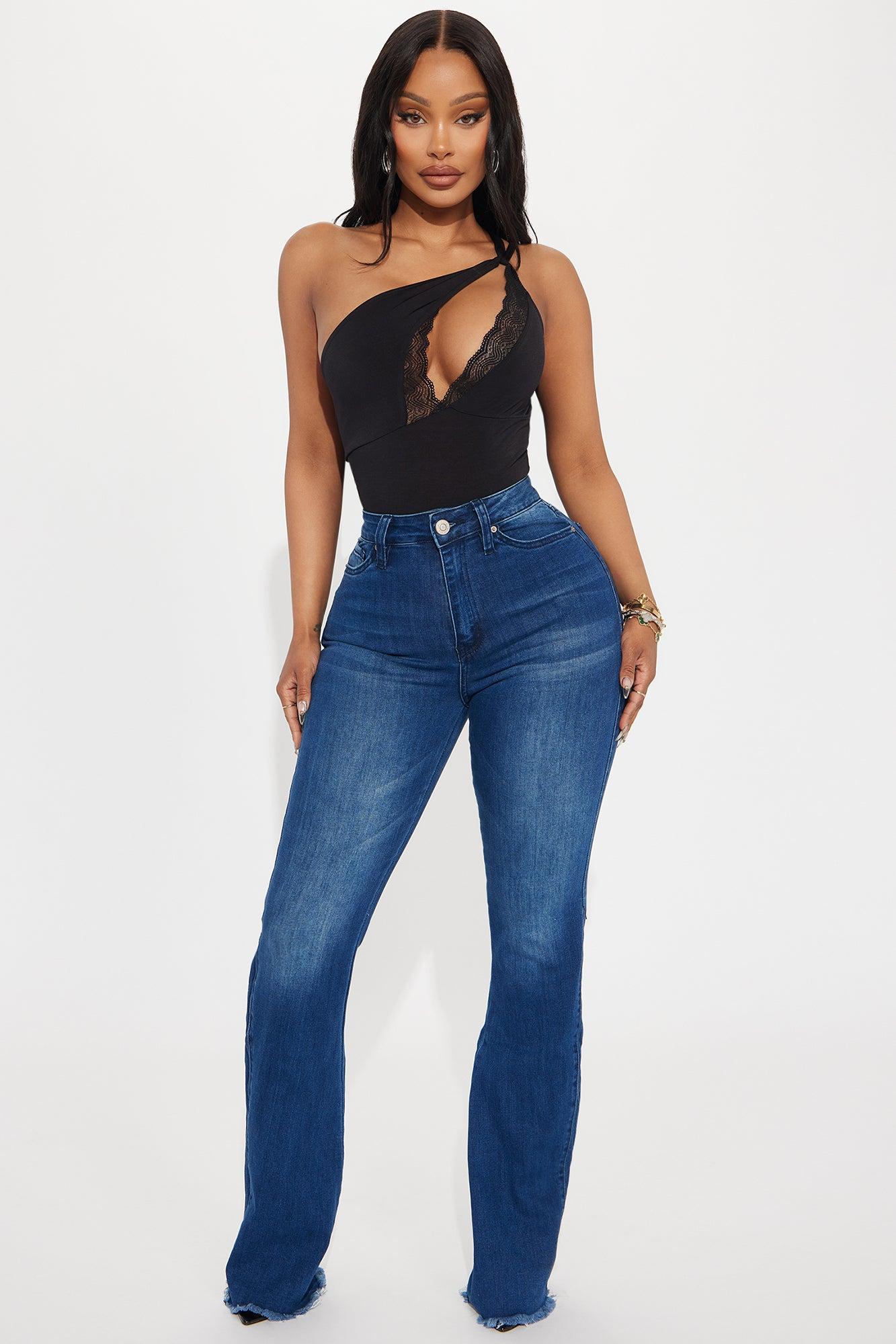 Guiselle One Shoulder Bodysuit - Black Product Image