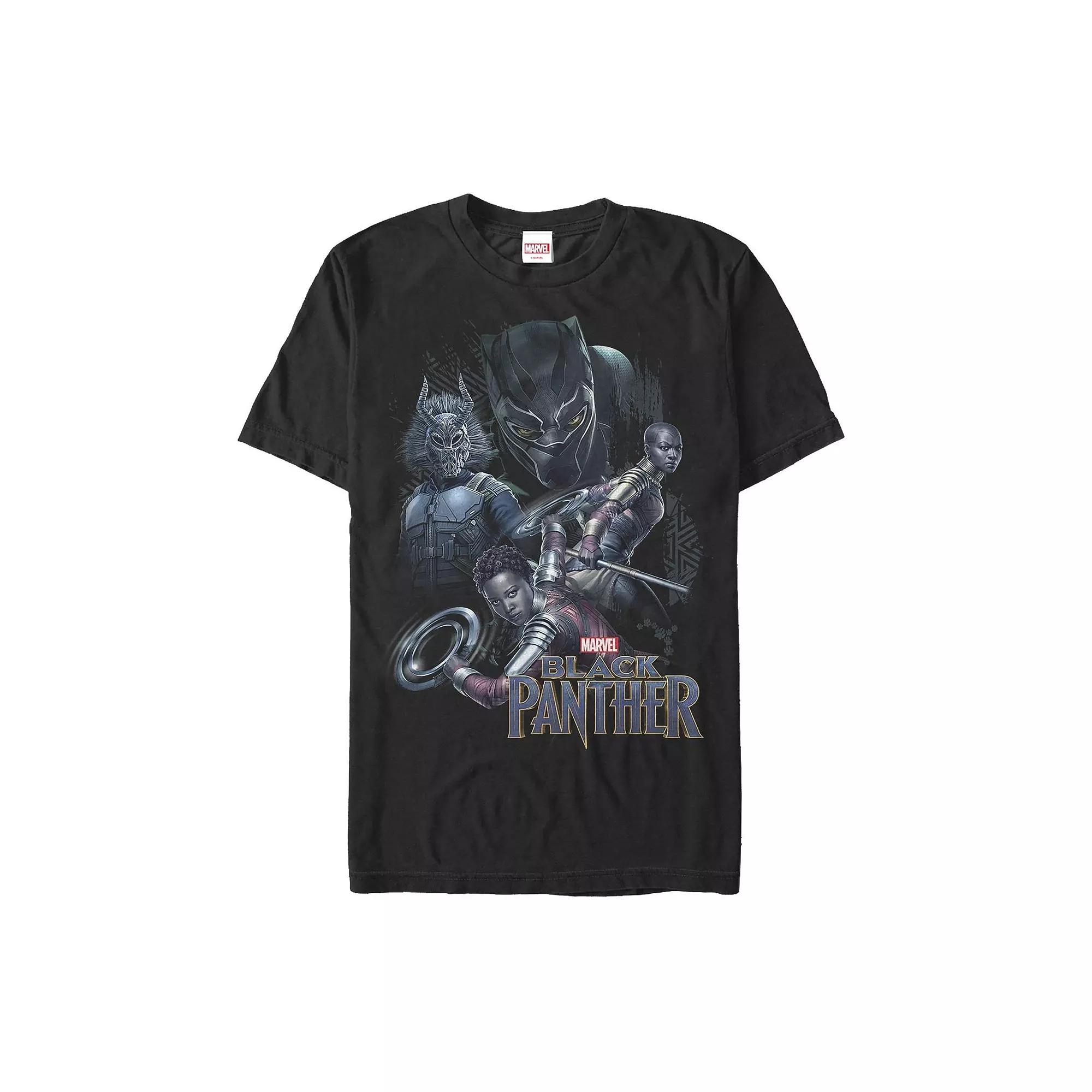 Men's Black Panther Warriors Group Tee,  Product Image