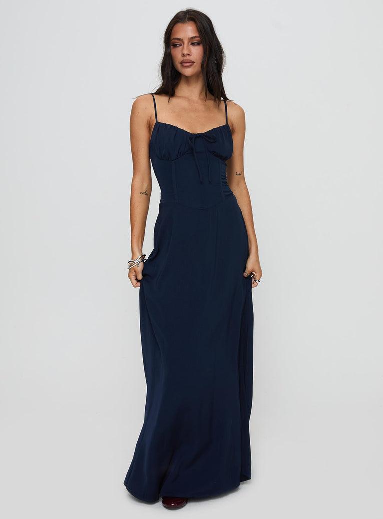 Eleanora Maxi Dress Navy Product Image