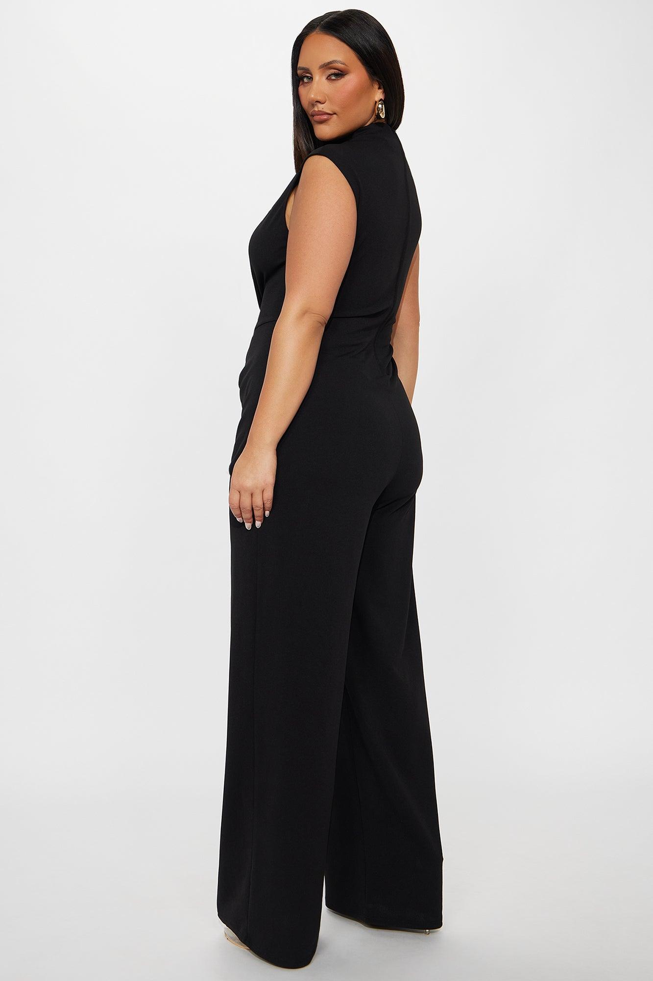 Cielo Wide Leg Jumpsuit - Black Female Product Image