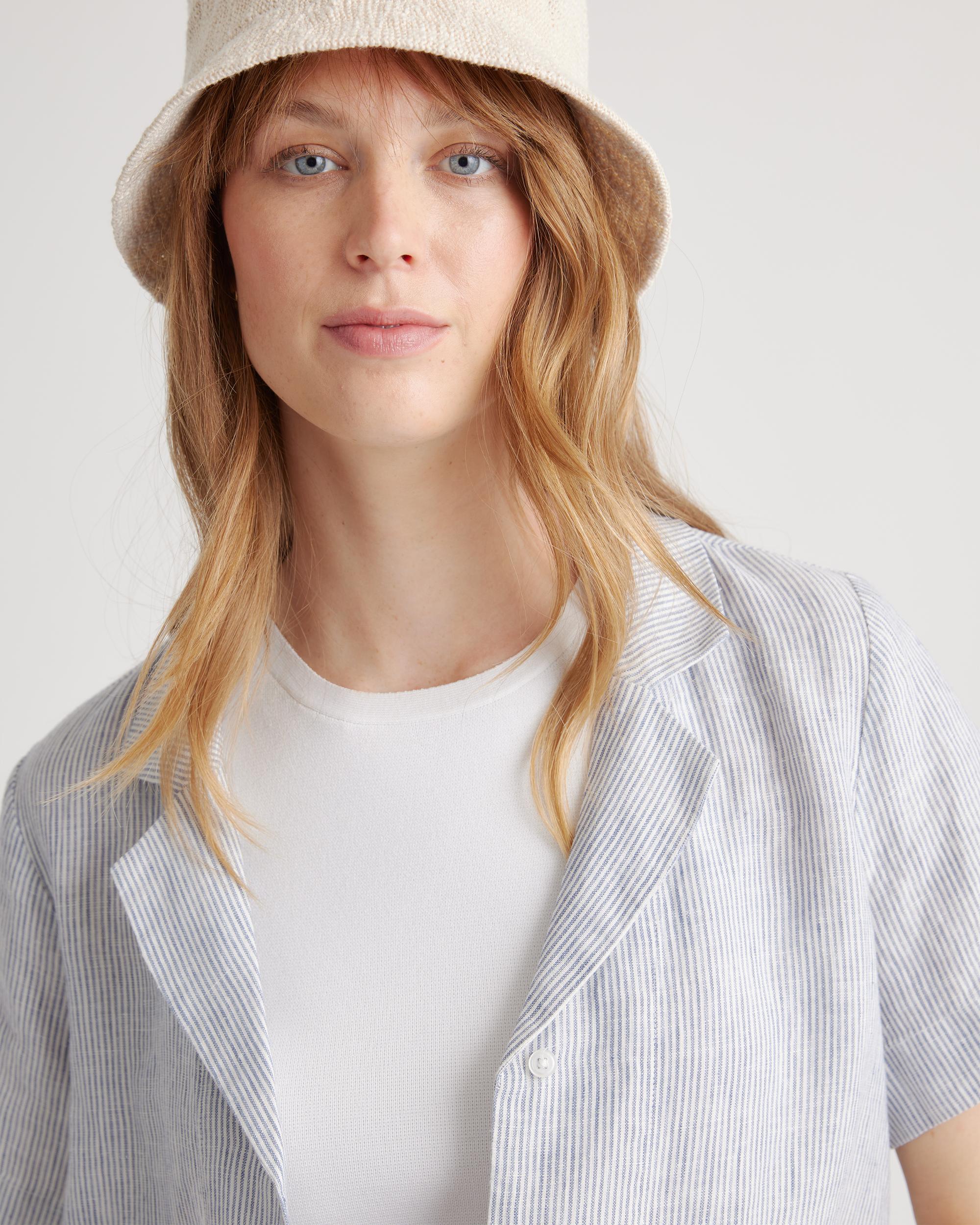 Quince | Women's 100% European Linen Short Sleeve Shirt Size XS Product Image