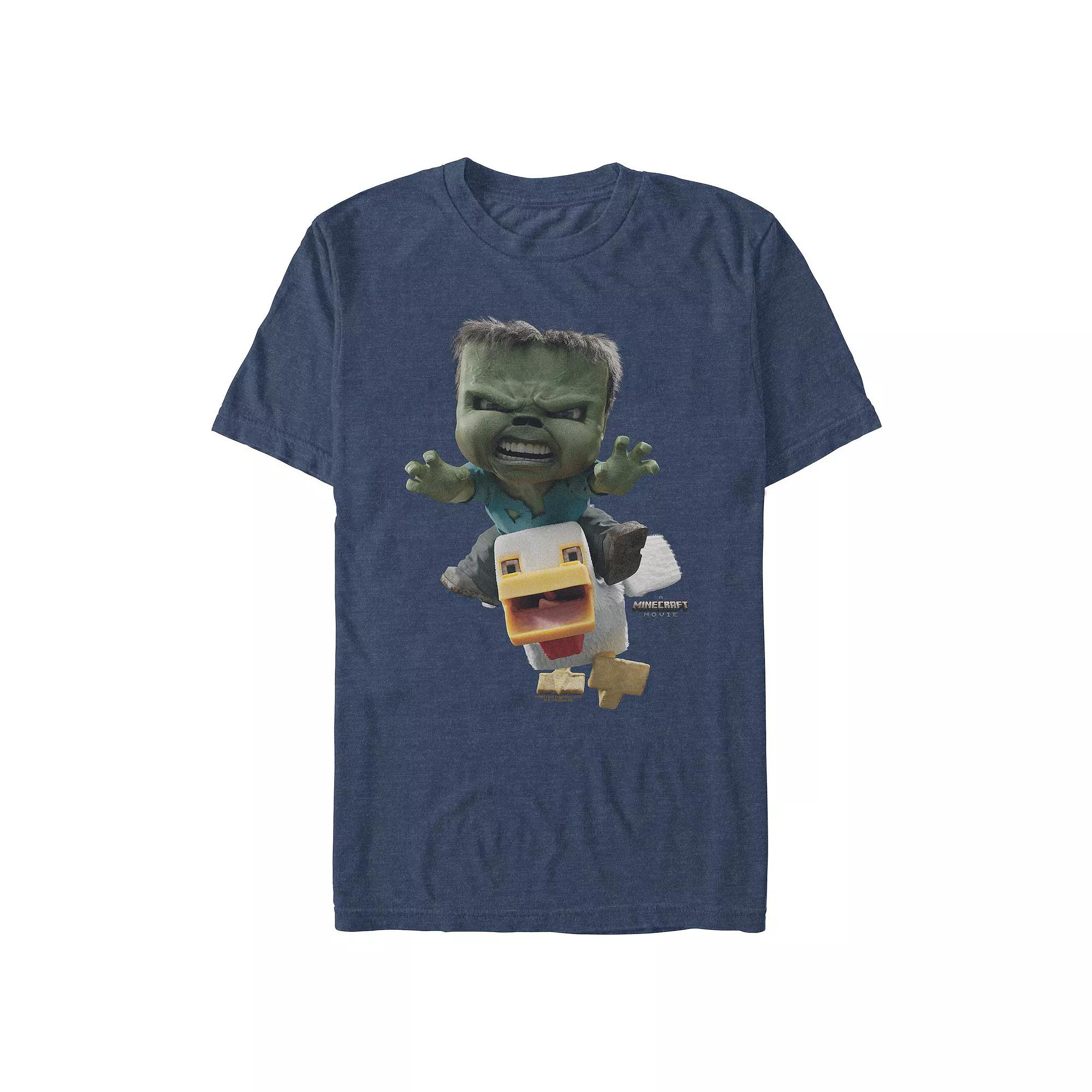 Men's Minecraft Chicken Jockey Attack Graphic Tee,  Product Image