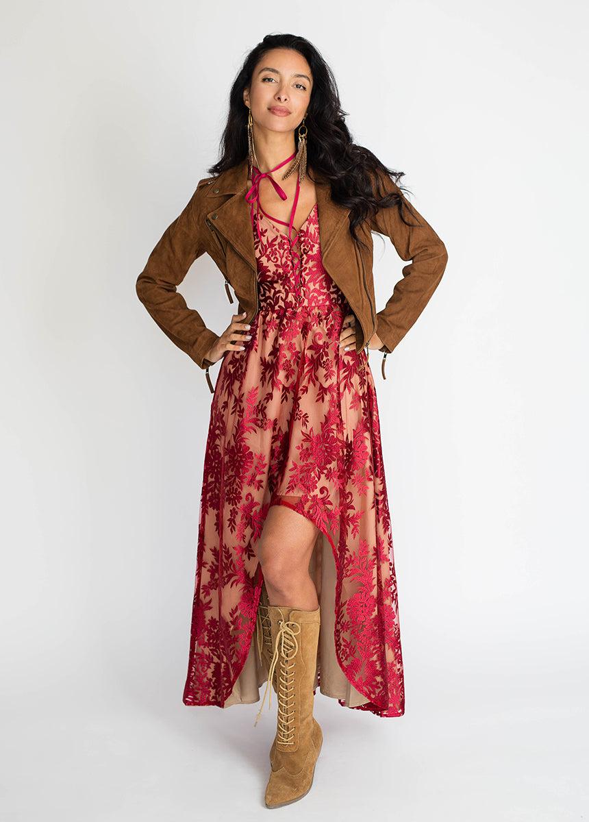 Holli Dress in Red Wine Female Product Image