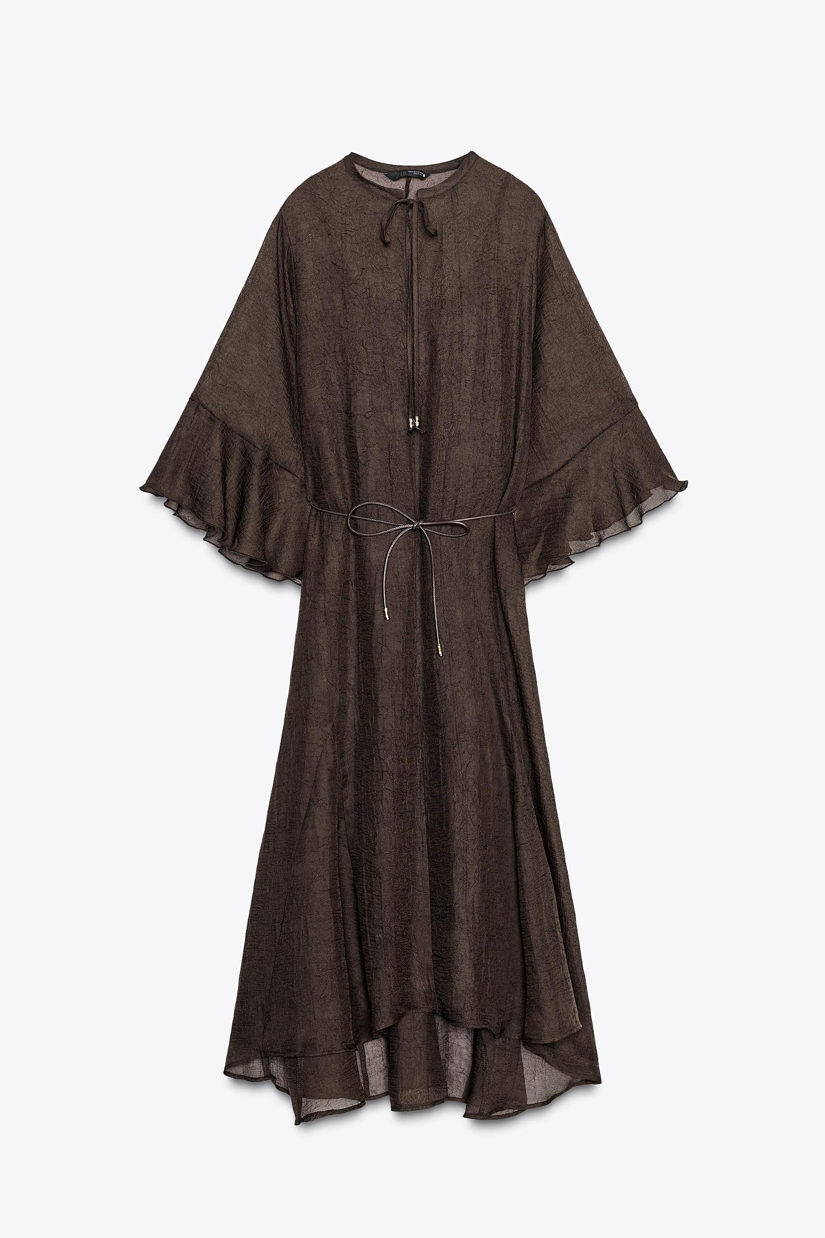 BELTED CAFTAN DRESS Product Image