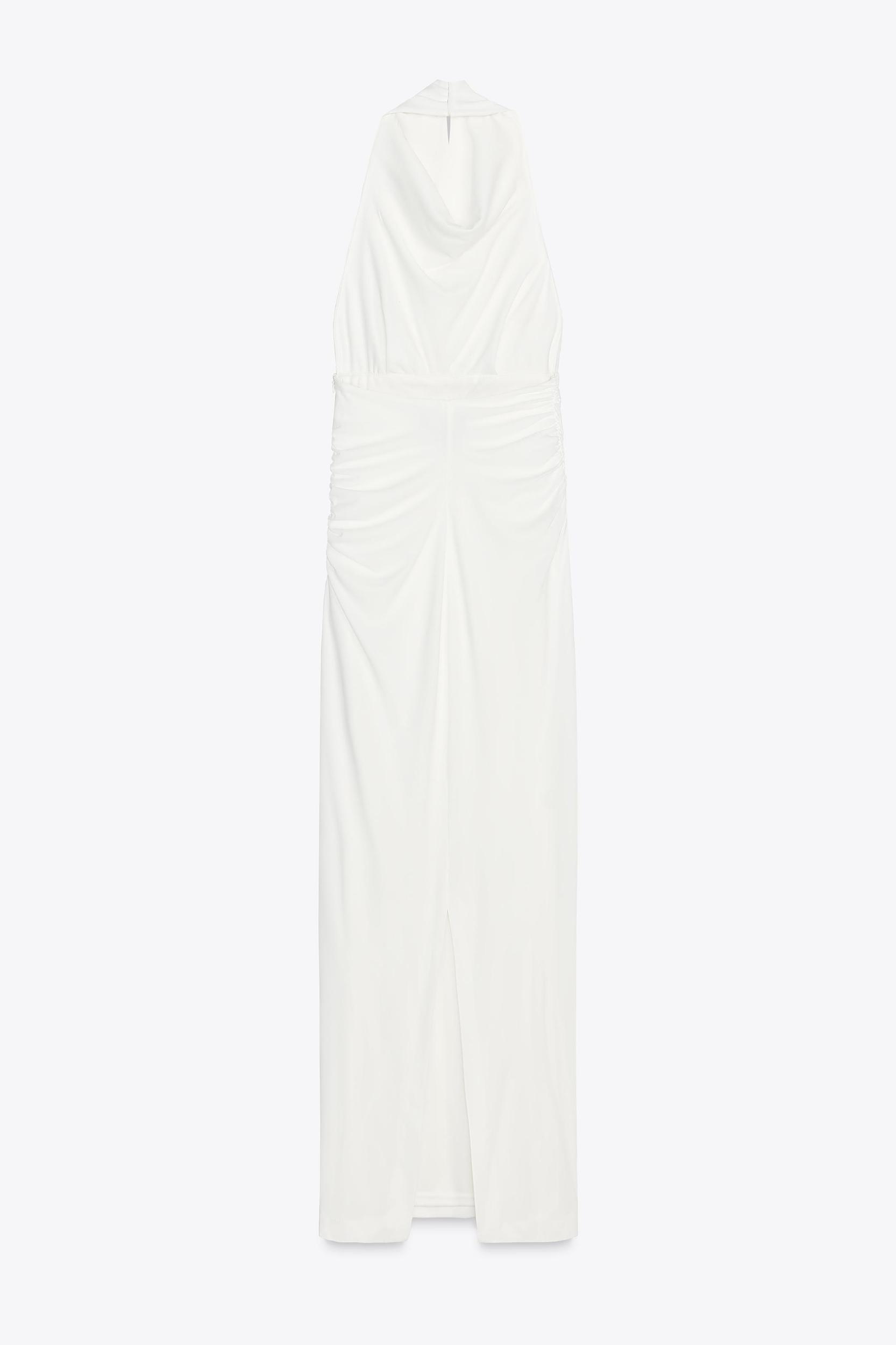 LONG OPEN BACK HALTER DRESS Product Image
