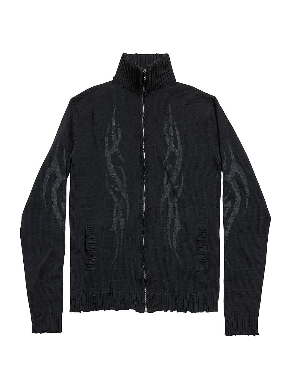 Mens Y2K Zip-Up Cardigan Product Image