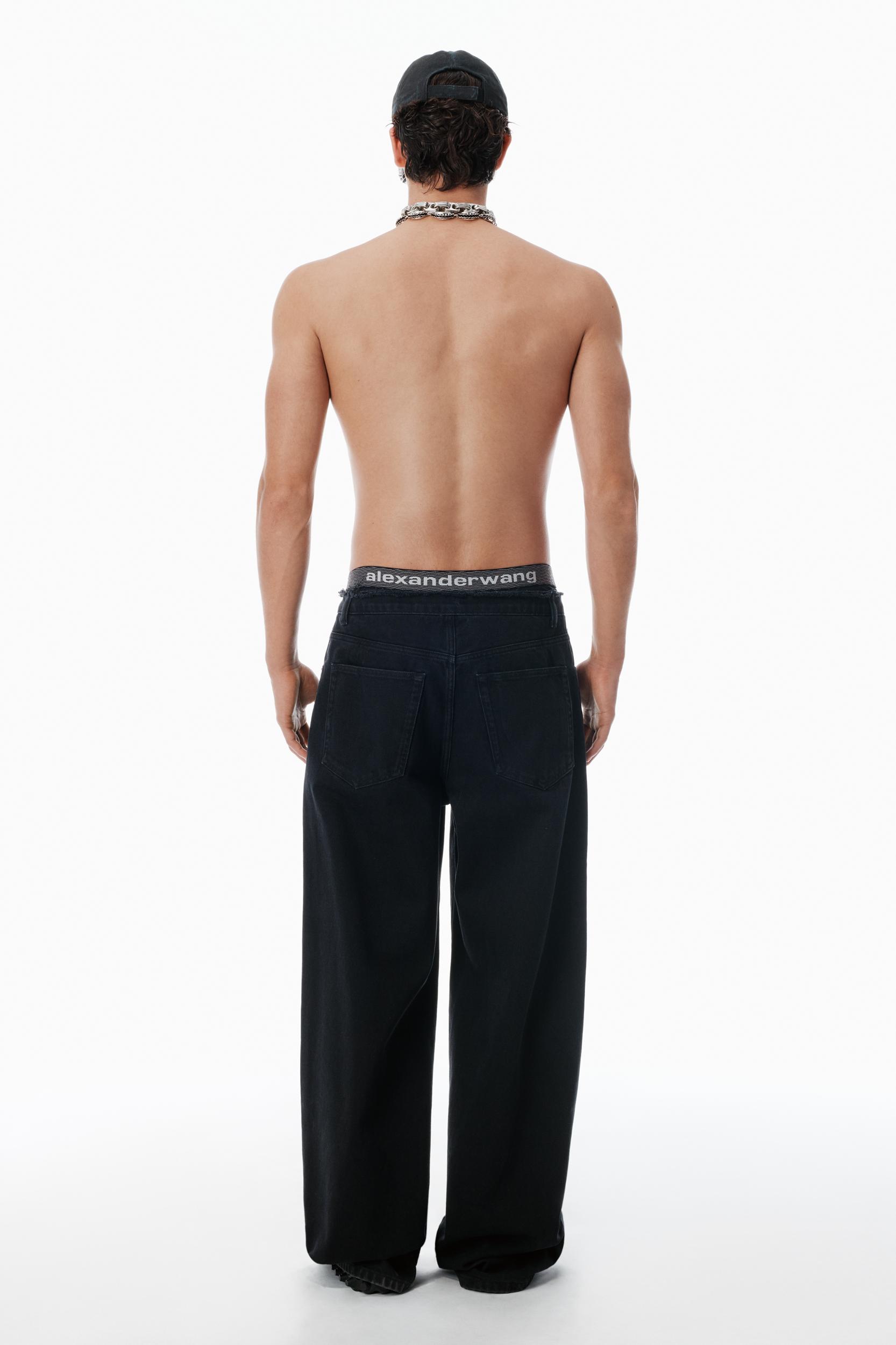 Faded Black Pre-styled Jeans  Product Image