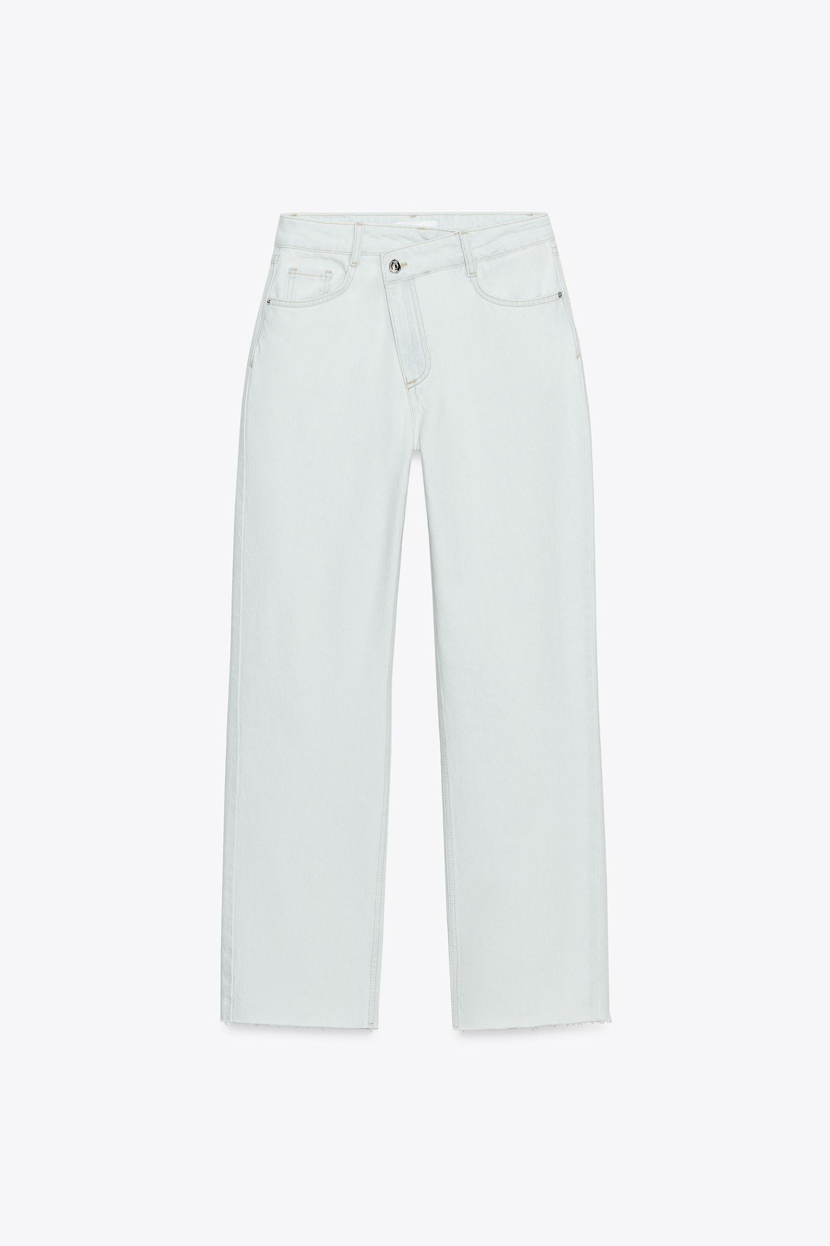 Z1975 HIGH WAISTED CROSSOVER WAIST STRAIGHT JEANS Product Image