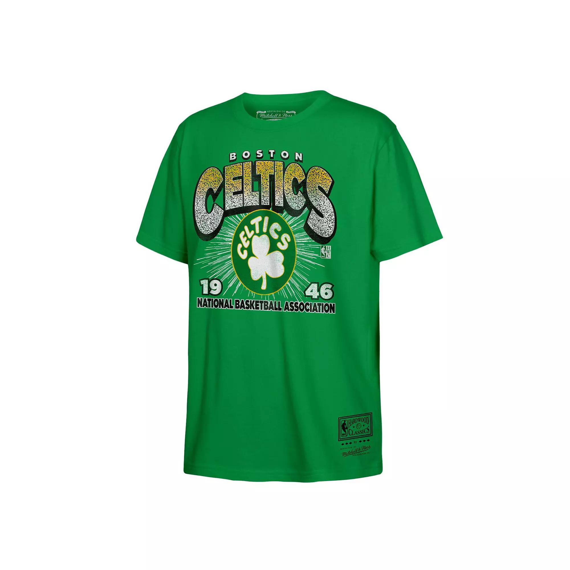 Men's Mitchell & Ness Kelly Green Boston Celtics Hardwood Classics Vintage Hoopster T-Shirt, Boy's,  Product Image