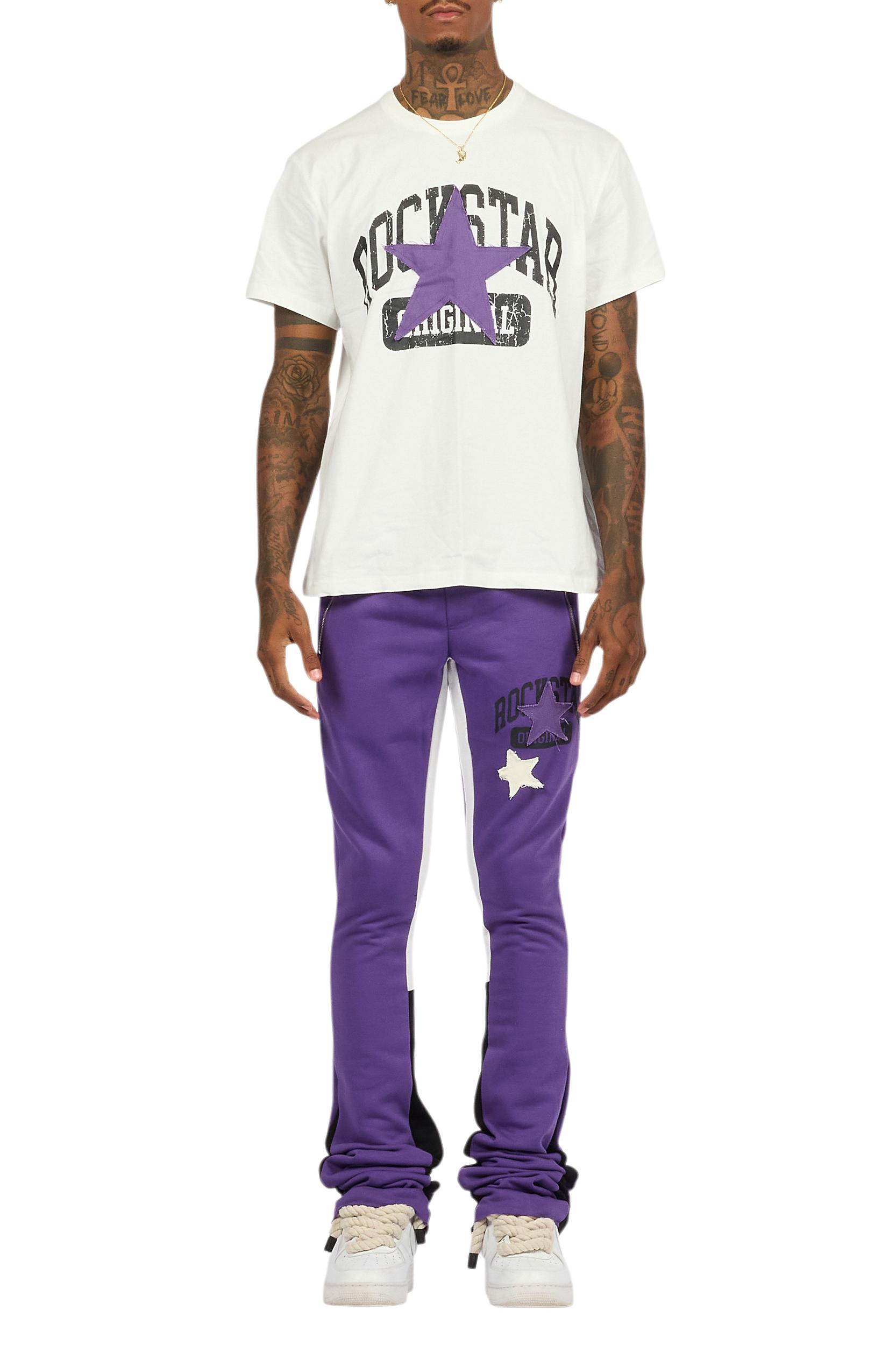 Mallor Purple/blackT-Shirt/Stacked Track Set Male Product Image