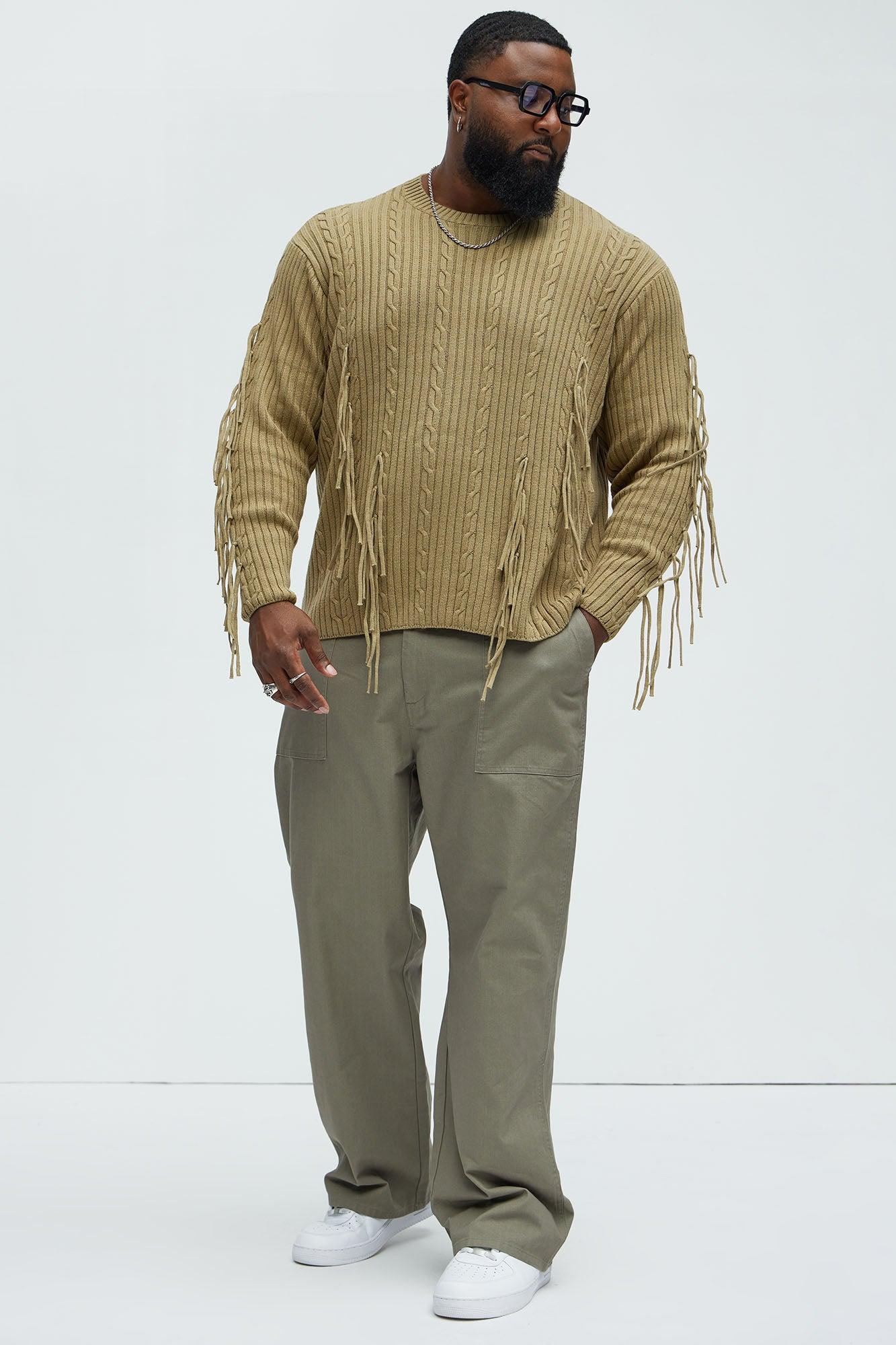 Stay For A While Sweater - Olive Product Image