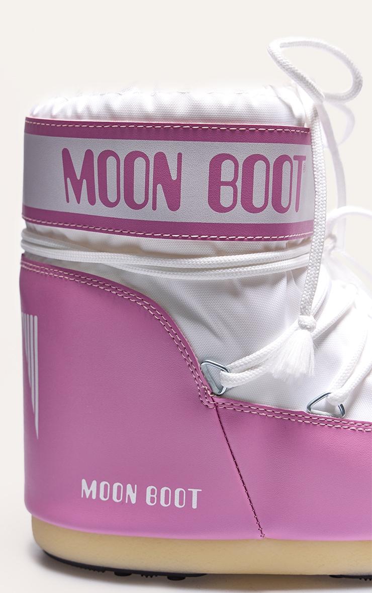 MOON BOOT Pink and White Icon Low Product Image