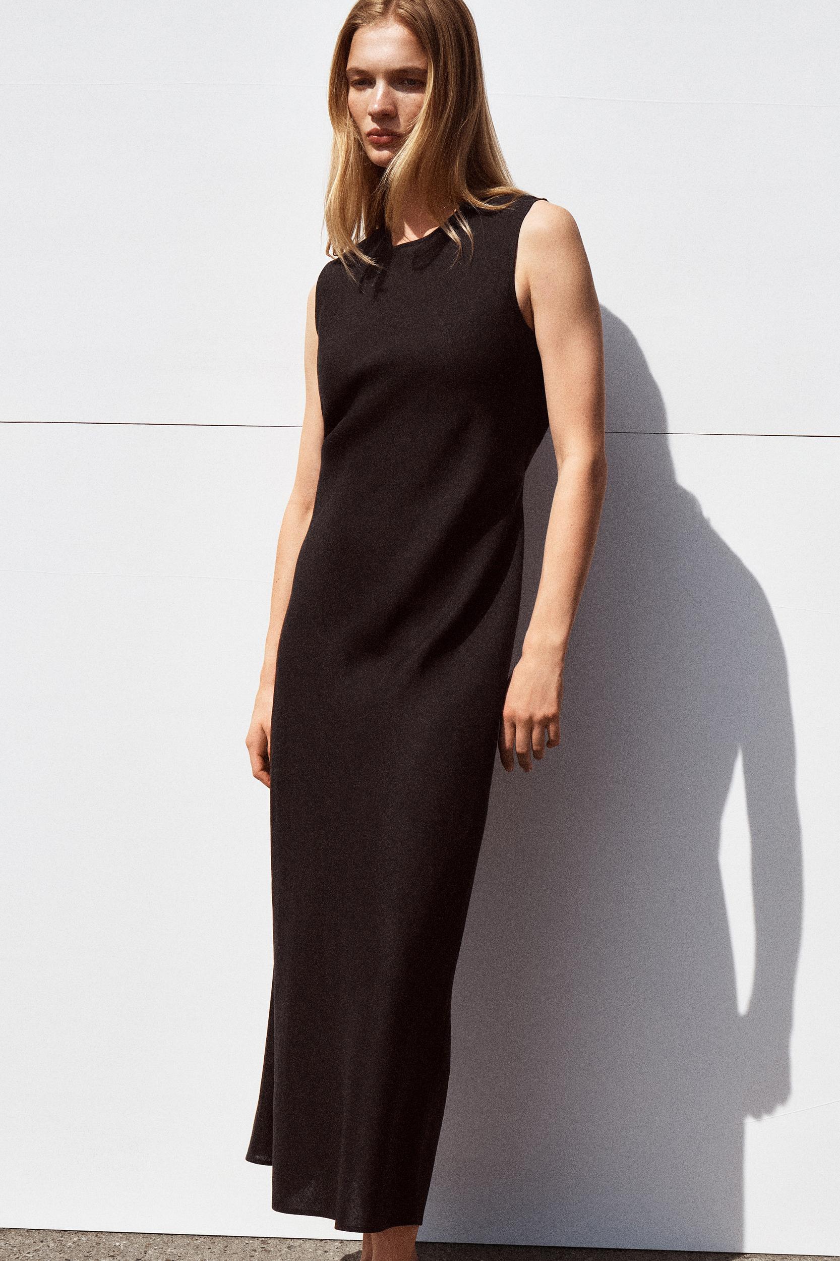 BIASCUT LINENBLEND MIDI DRESS Product Image