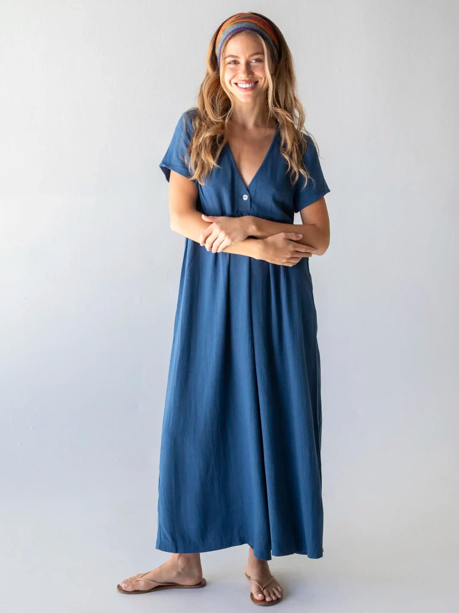 Avery Wide-Leg Jumpsuit - Indigo Product Image