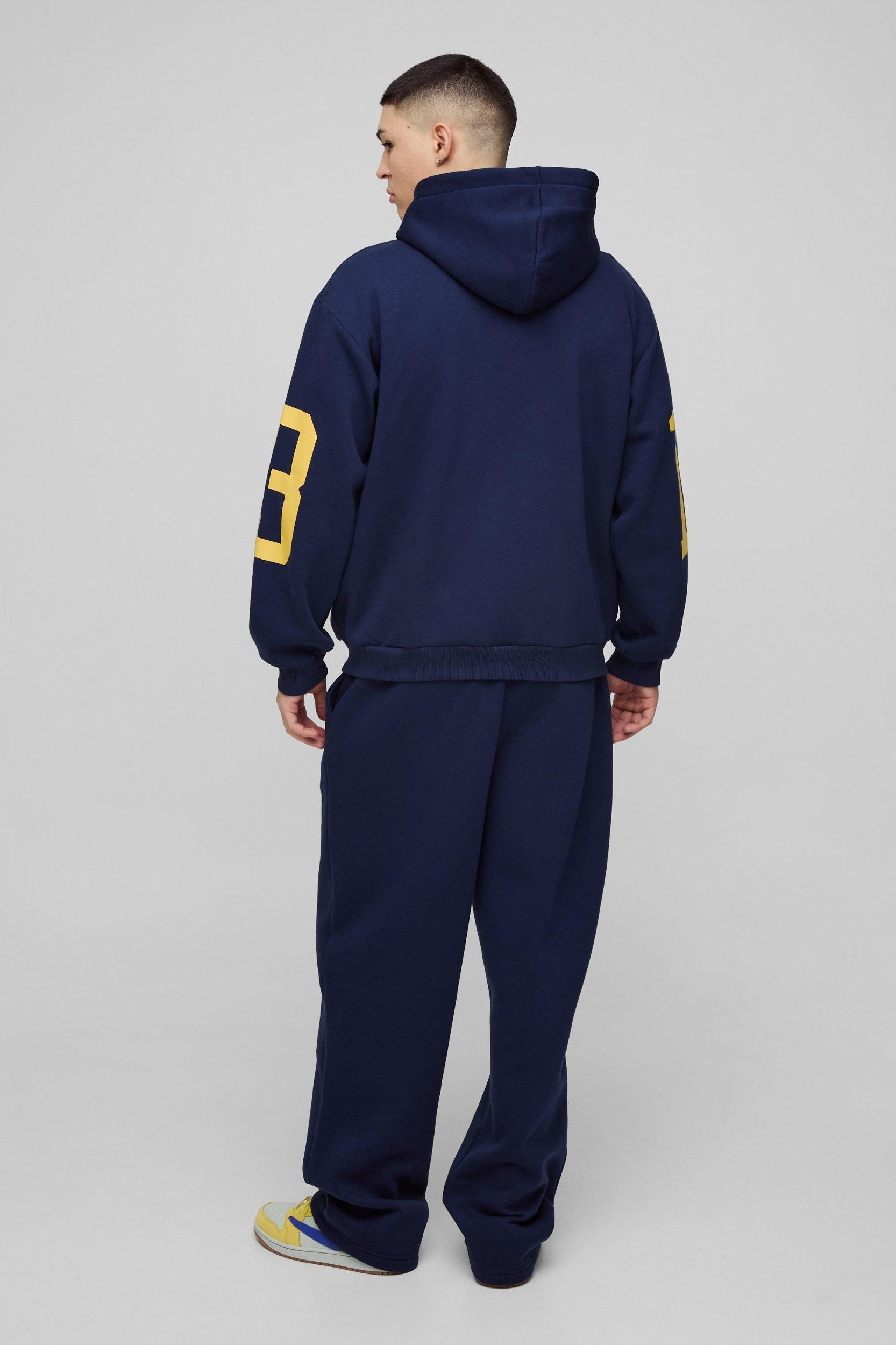 Oversized Homme 13 Zip Through Tracksuit | boohooMAN USA Product Image