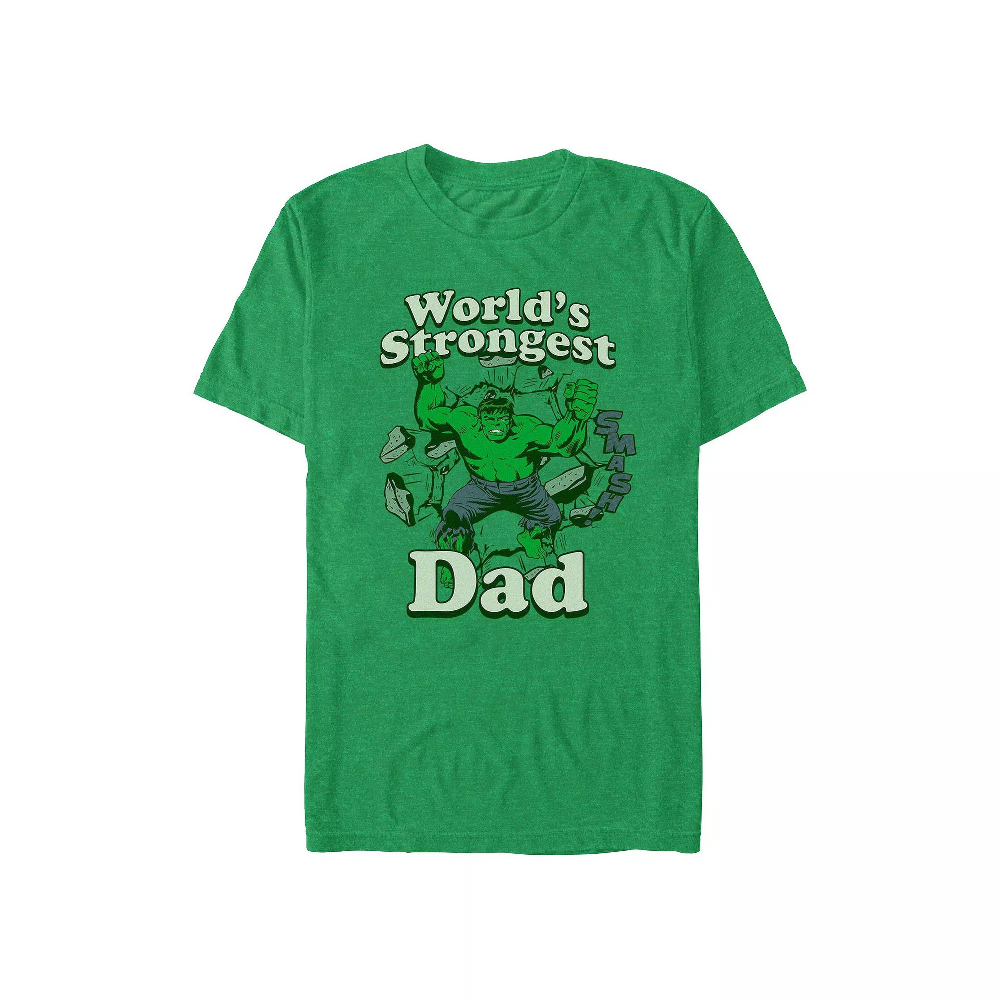 Big & Tall Marvel Hulk World's Strongest Dad Graphic Tee, Men's,  Product Image