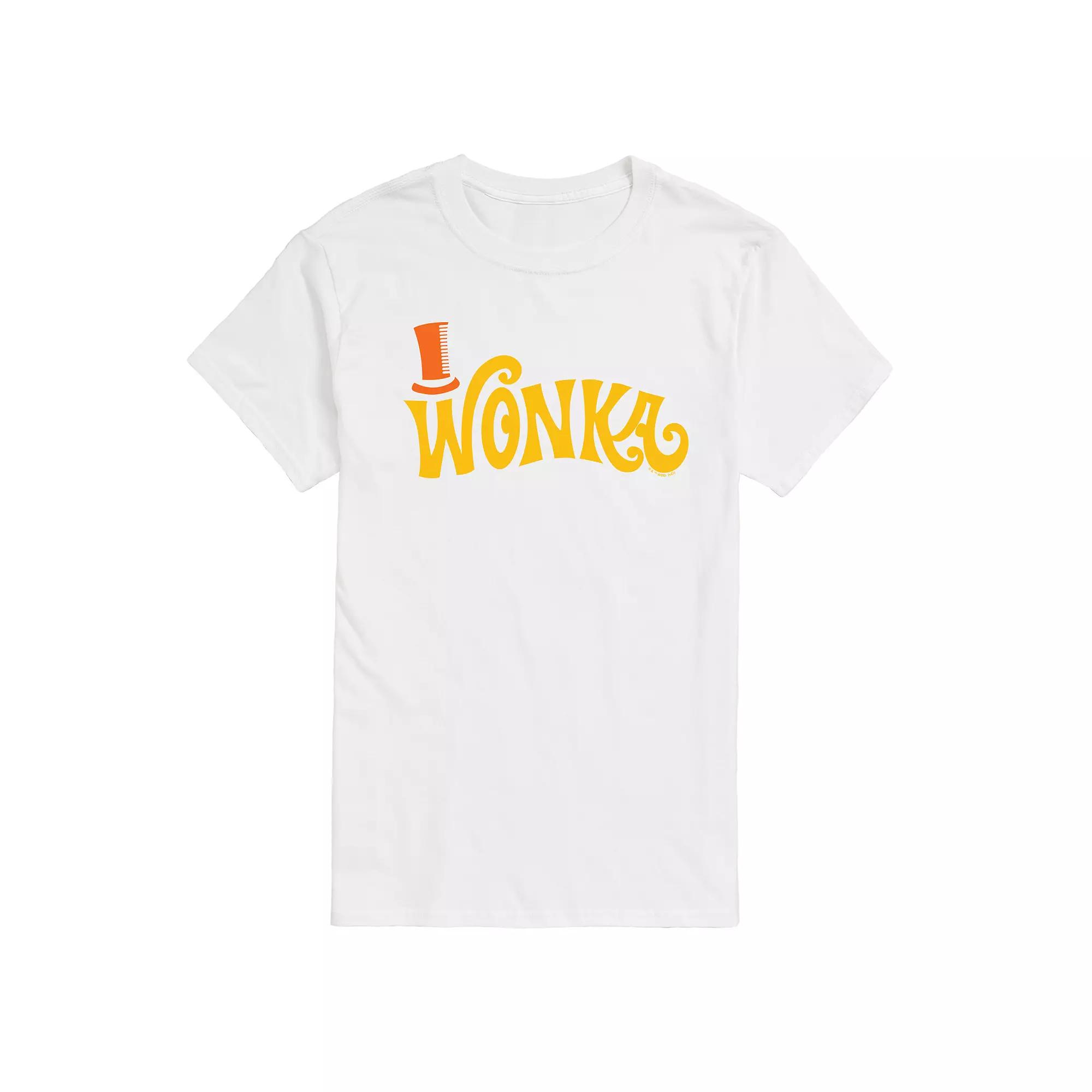Men's Willy Wonka Retro Willy Wonka Logo Graphic Tee,  Product Image