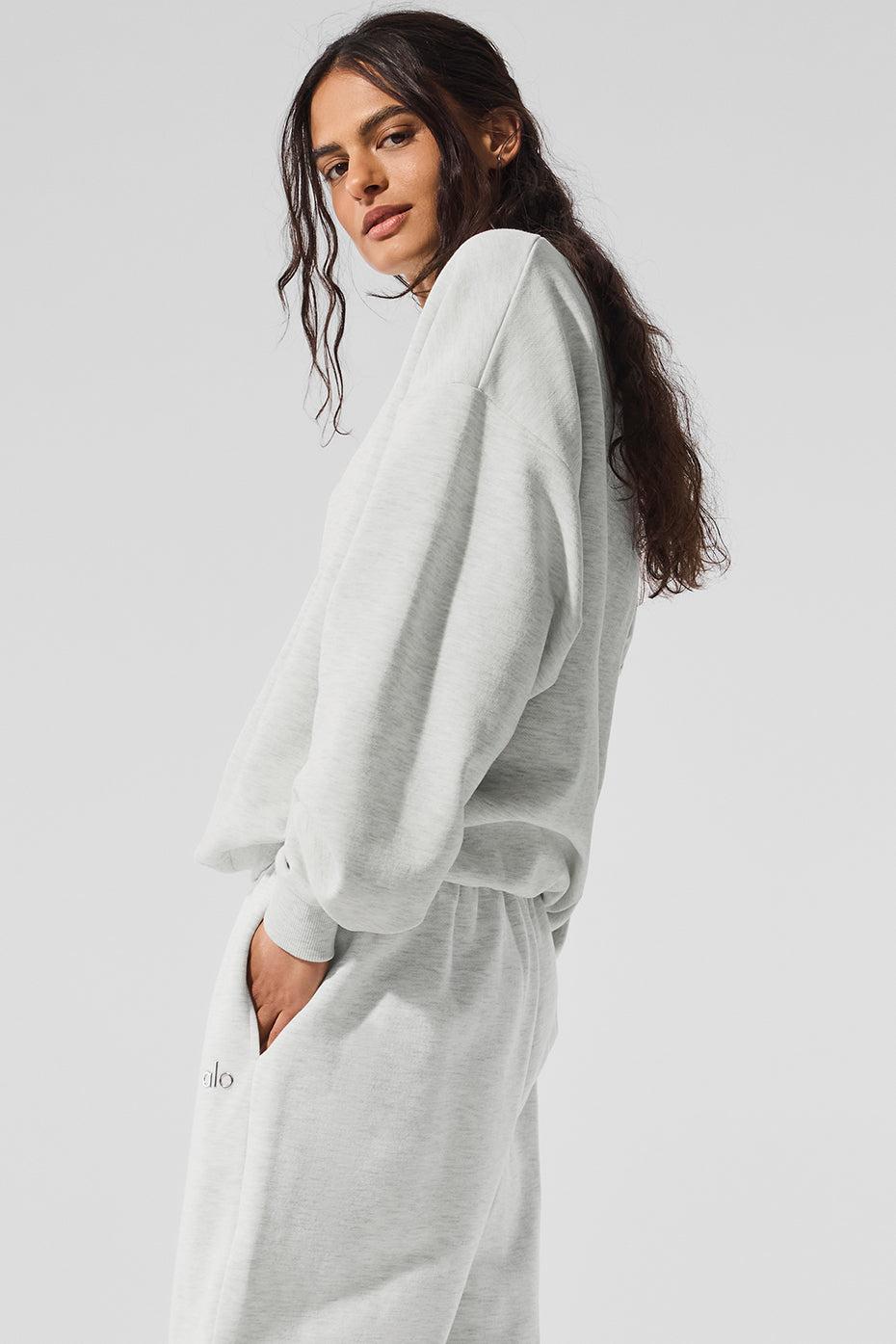 Accolade Crew Neck Pullover - White Heather Product Image