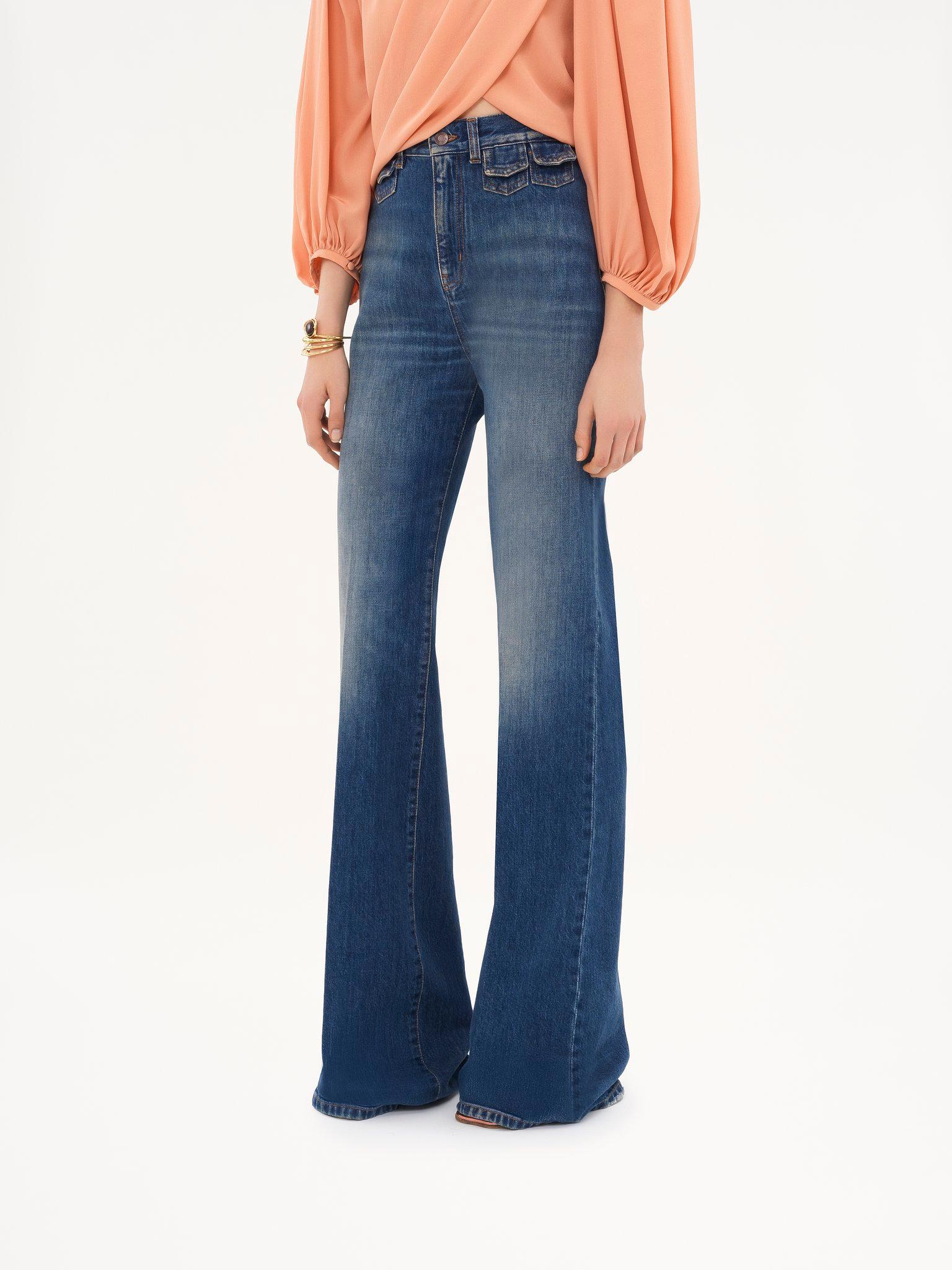 High-rise flare jeans in denim Product Image