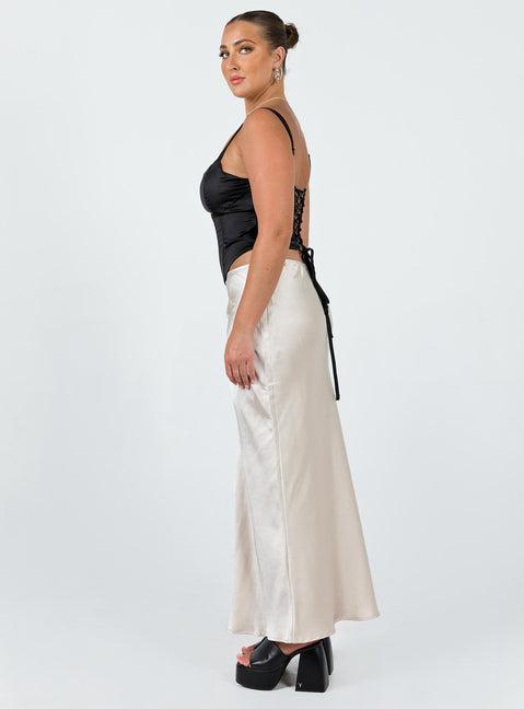 Haley Maxi Skirt Champagne Product Image