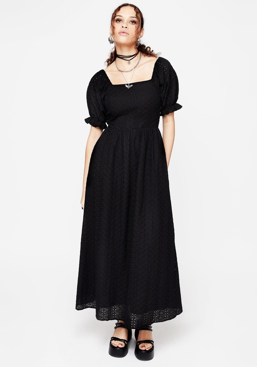 Euthymia Broderie Puff Sleeve Maxi Dress Product Image