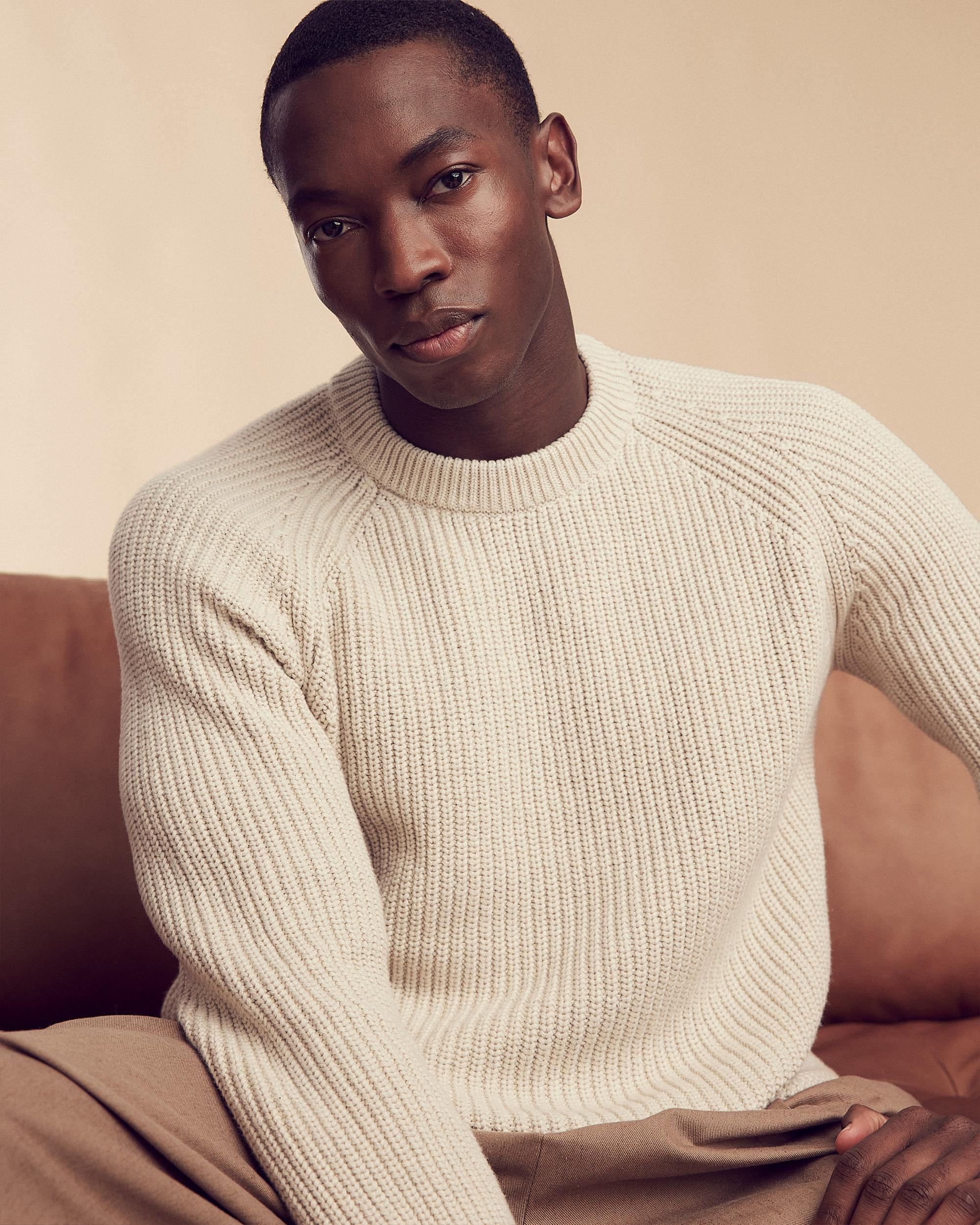 Quince | Men's Fisherman Crew Sweater Organic Cotton Product Image