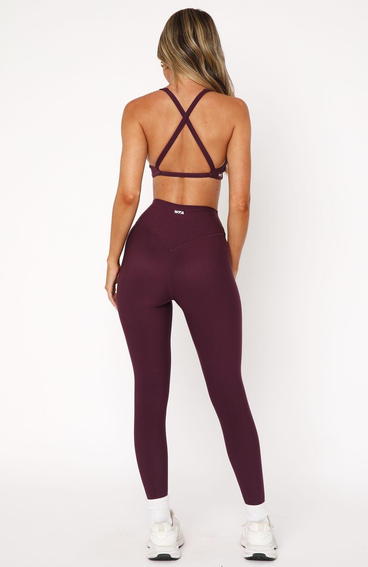 Go Getter High Waisted Leggings Plum Product Image